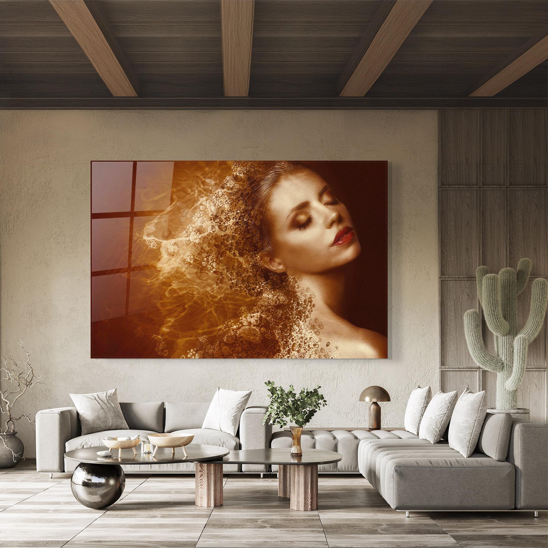 Üvegkép Golden Beauty mockup 8