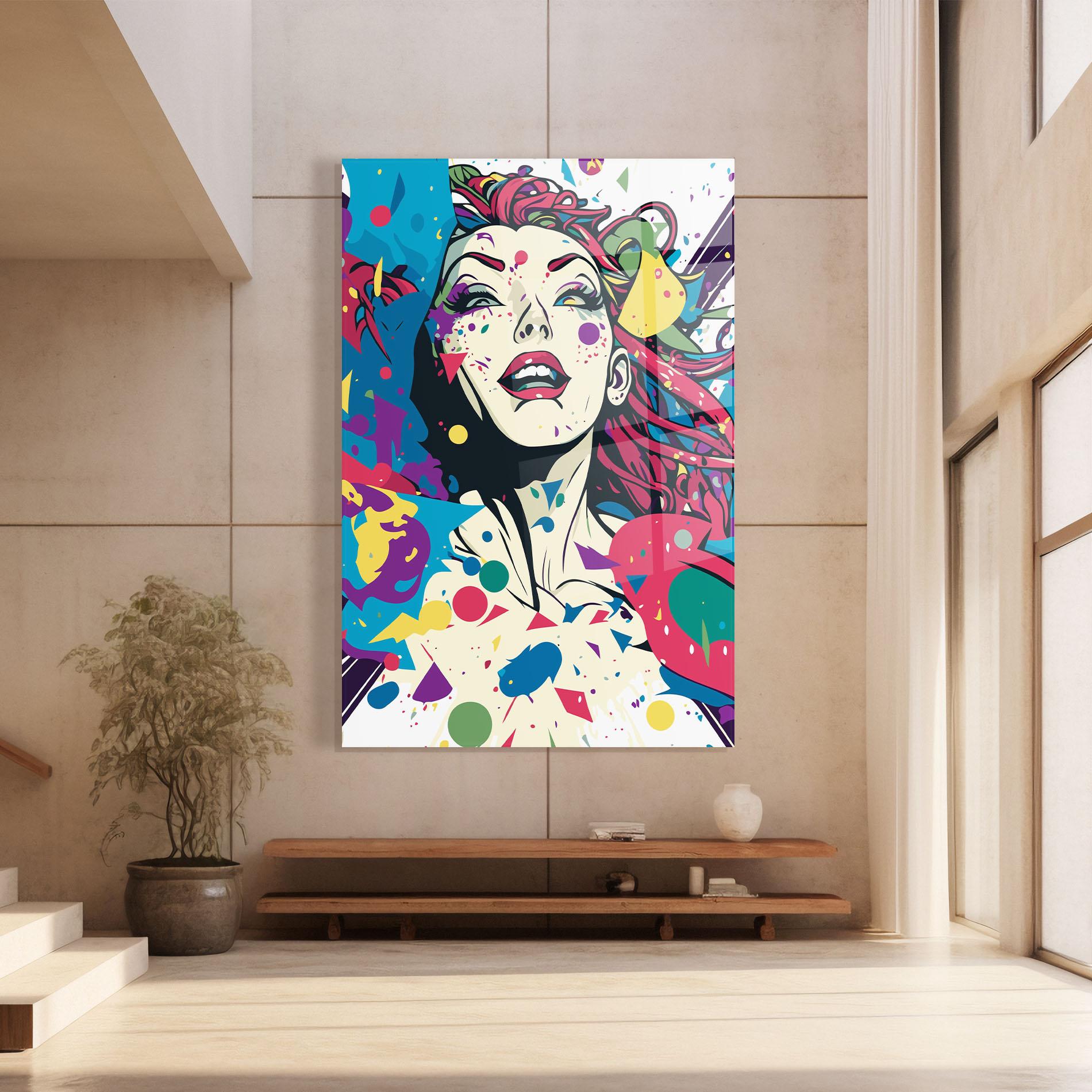 Üvegkép Fictional Woman mockup 8