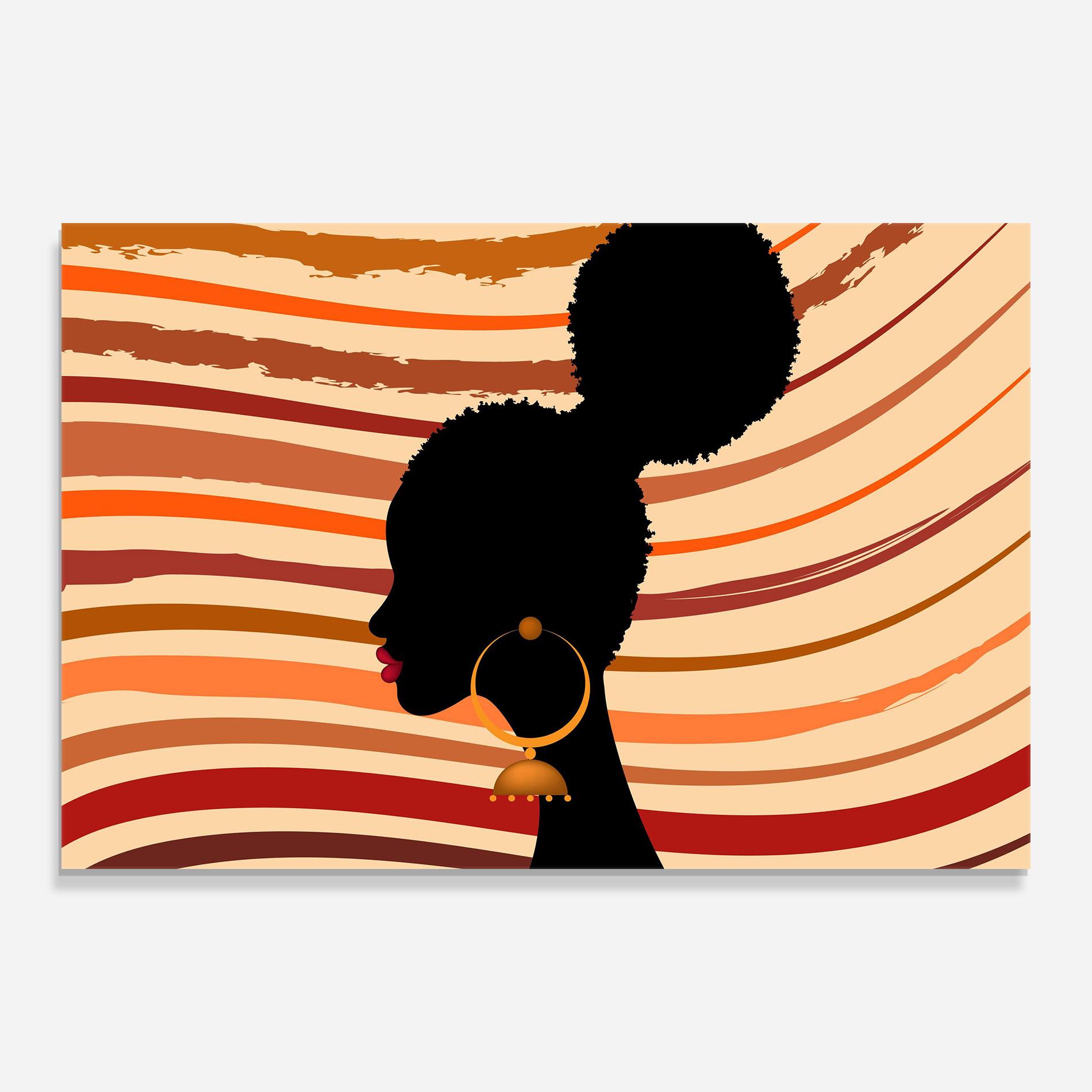 Üvegkép African Hairstyle mockup 0