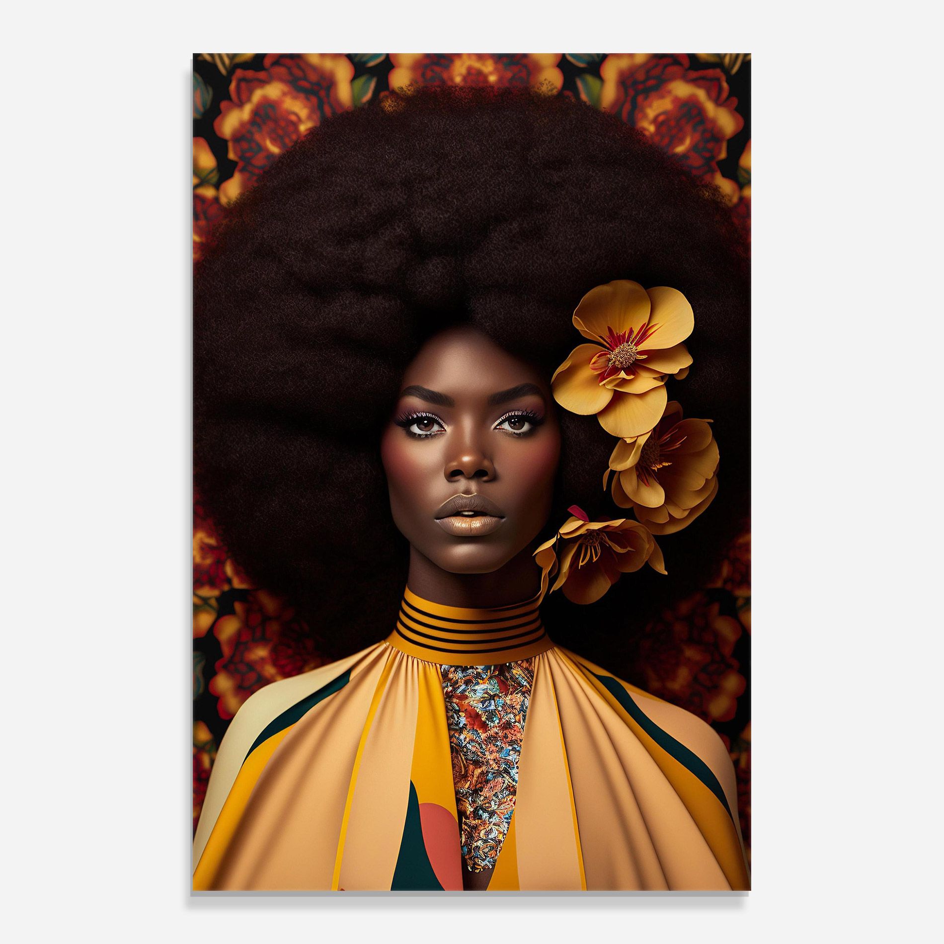Big Yellow Flower Woman mockup 0