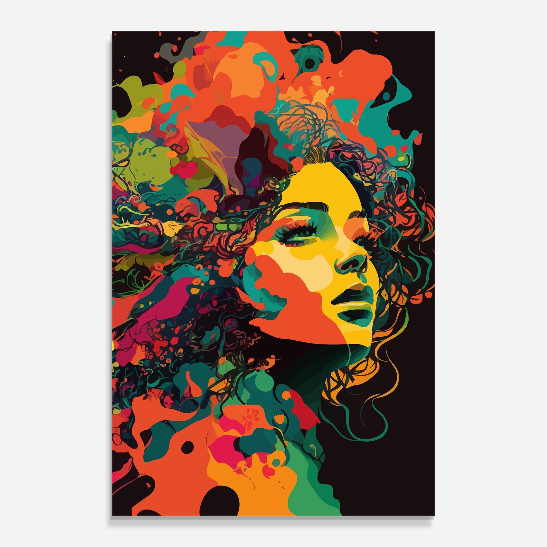 Üvegkép Colorful African Woman mockup 0