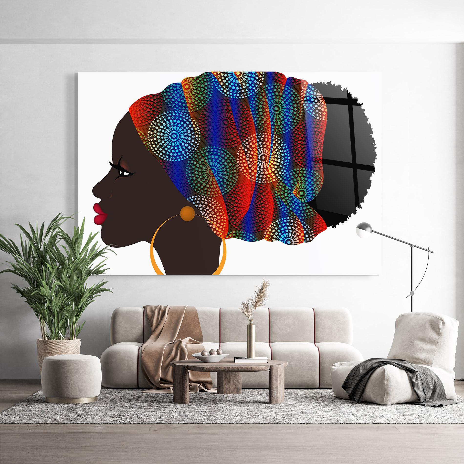 Üvegkép Afro Hairstyle mockup 9