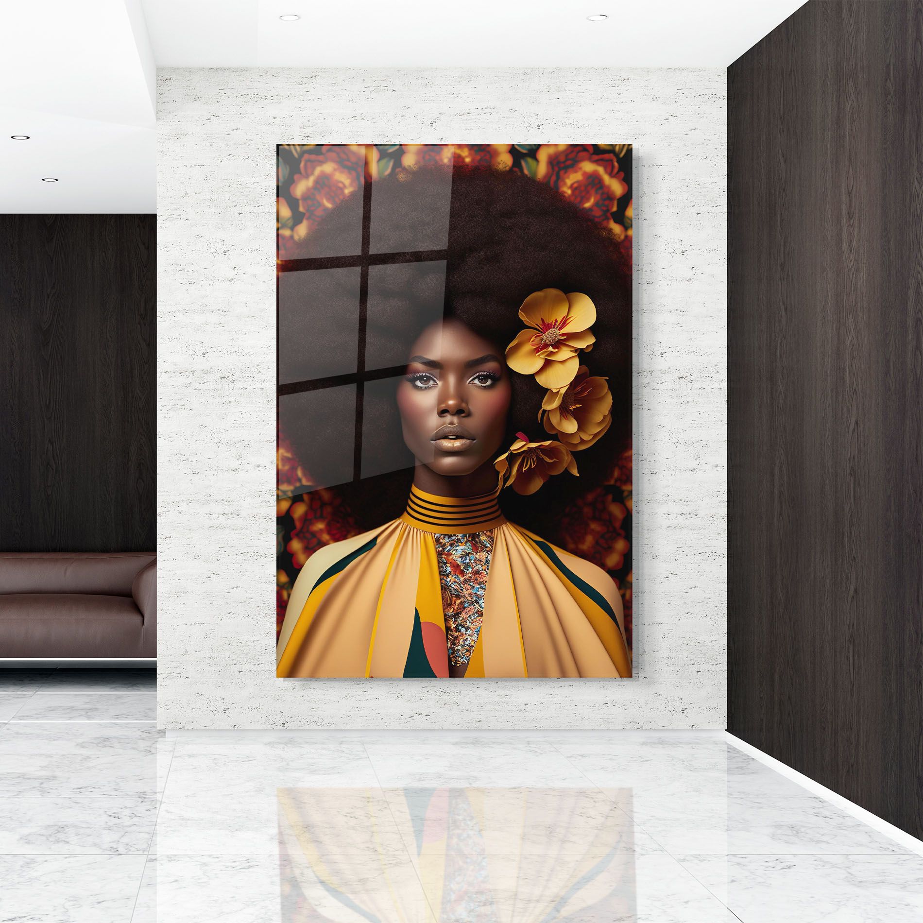 Big Yellow Flower Woman mockup 9