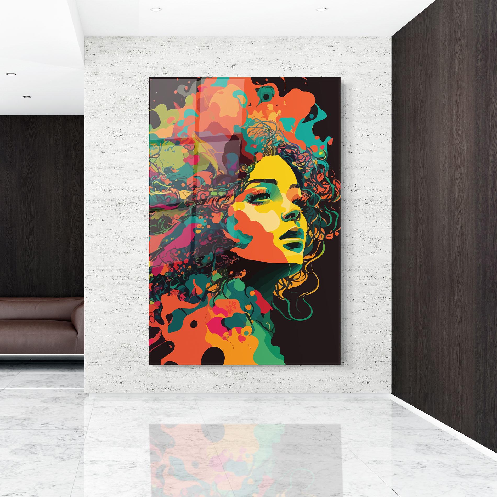 Üvegkép Colorful African Woman mockup 9