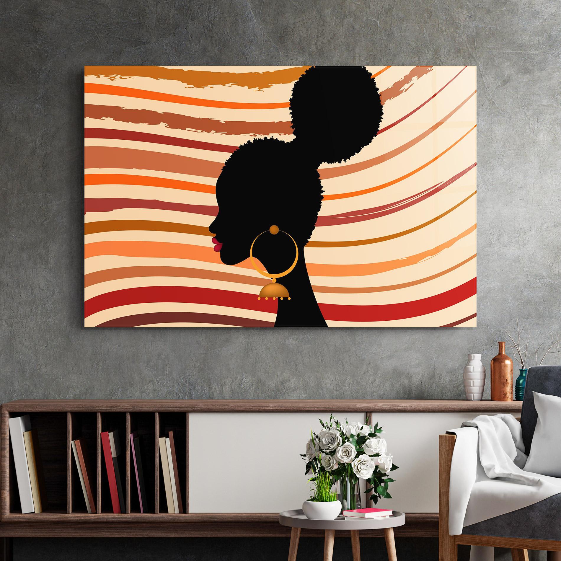 Üvegkép African Hairstyle mockup 2