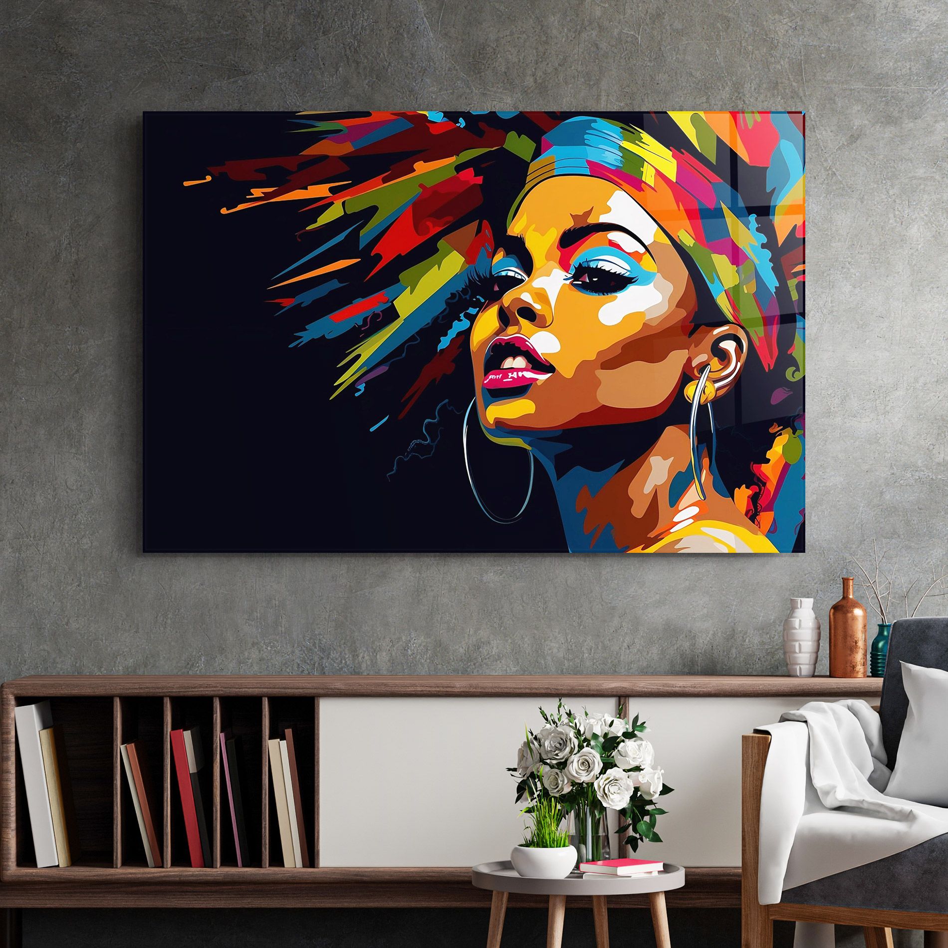 African Woman Portrait mockup 2