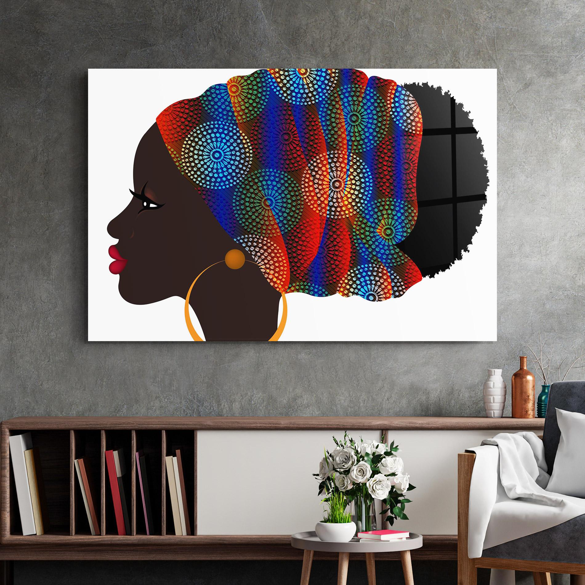 Üvegkép Afro Hairstyle mockup 2