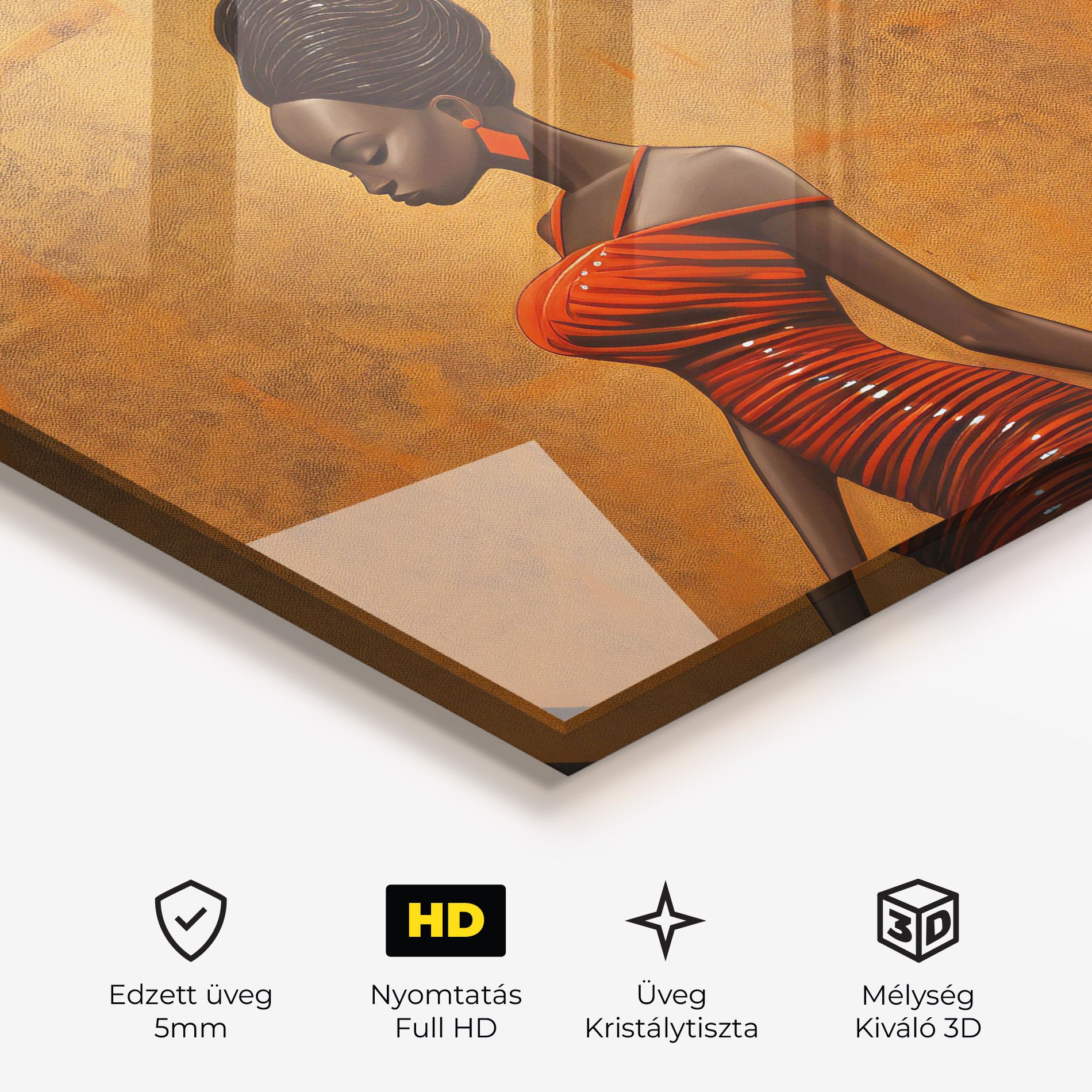 Beautiful African Red Dress mockup 3