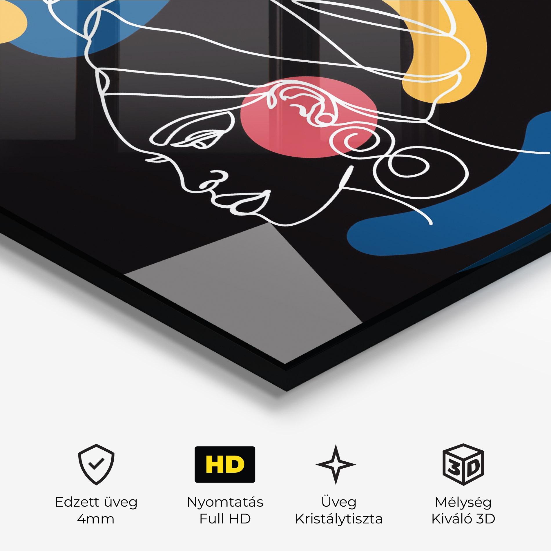 Üvegkép African Blue Yellow mockup 3