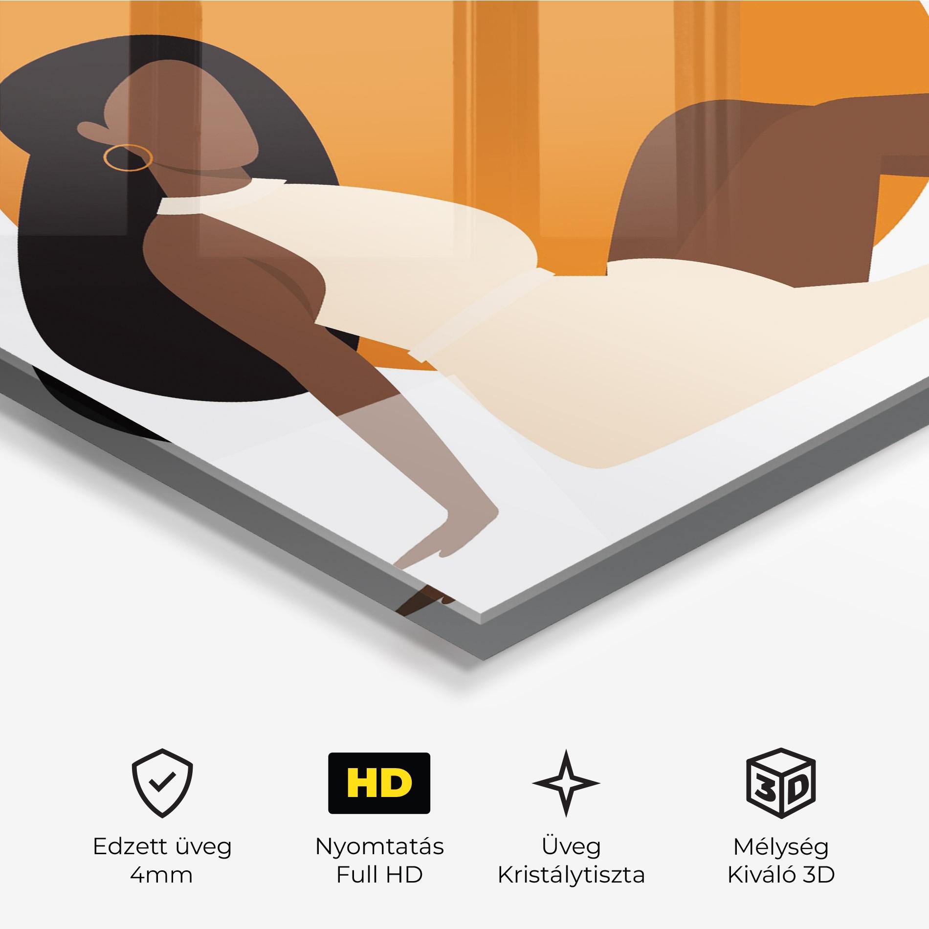 Üvegkép African Woman Dress mockup 3