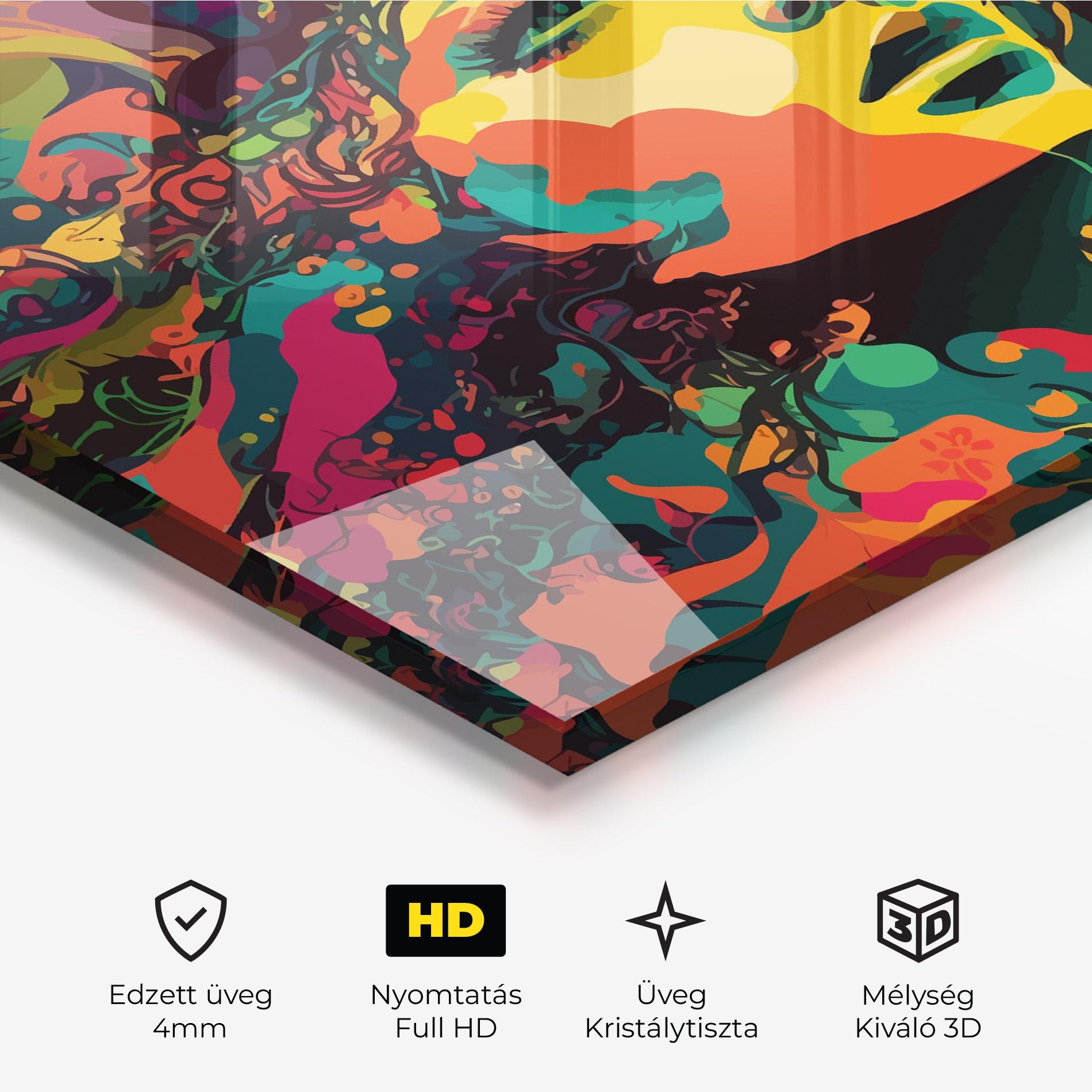 Üvegkép Colorful African Woman mockup 3