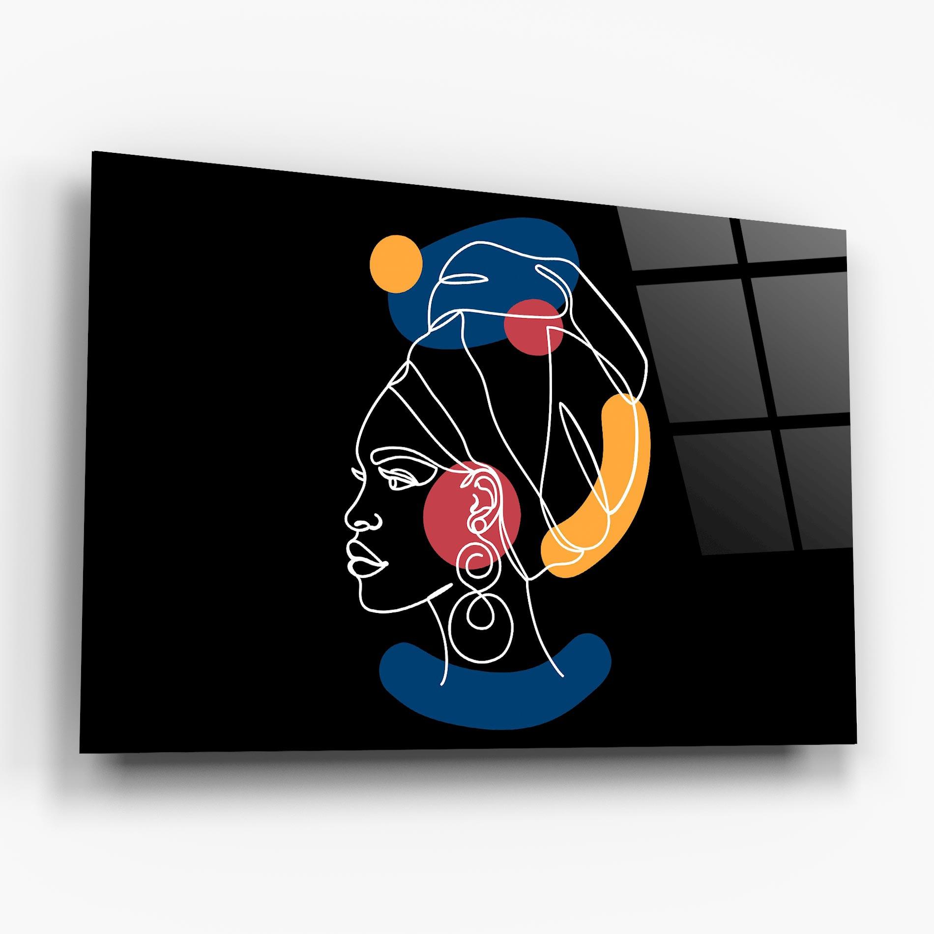 Üvegkép African Blue Yellow mockup 6