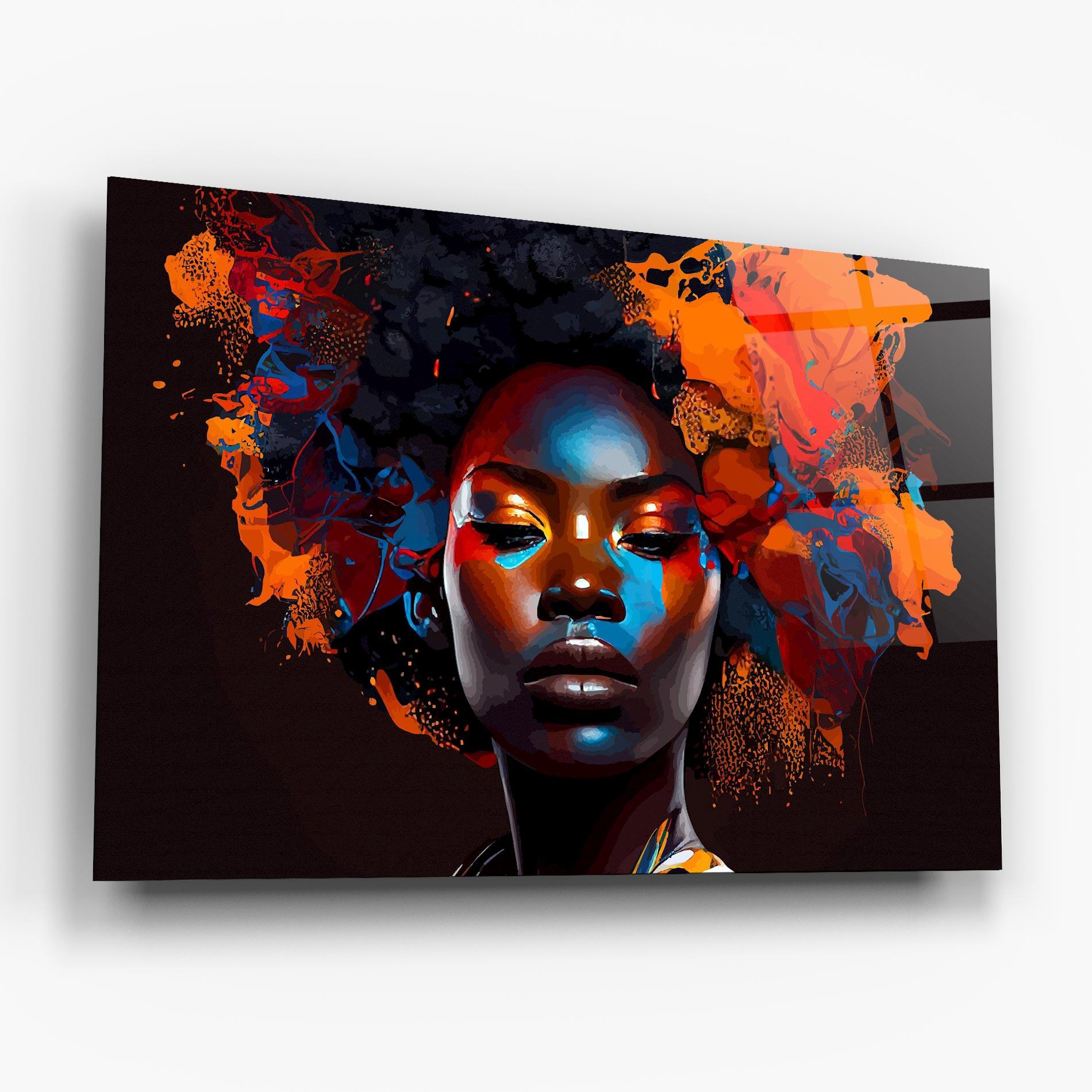 Üvegkép Africat Yellow Hair mockup 6