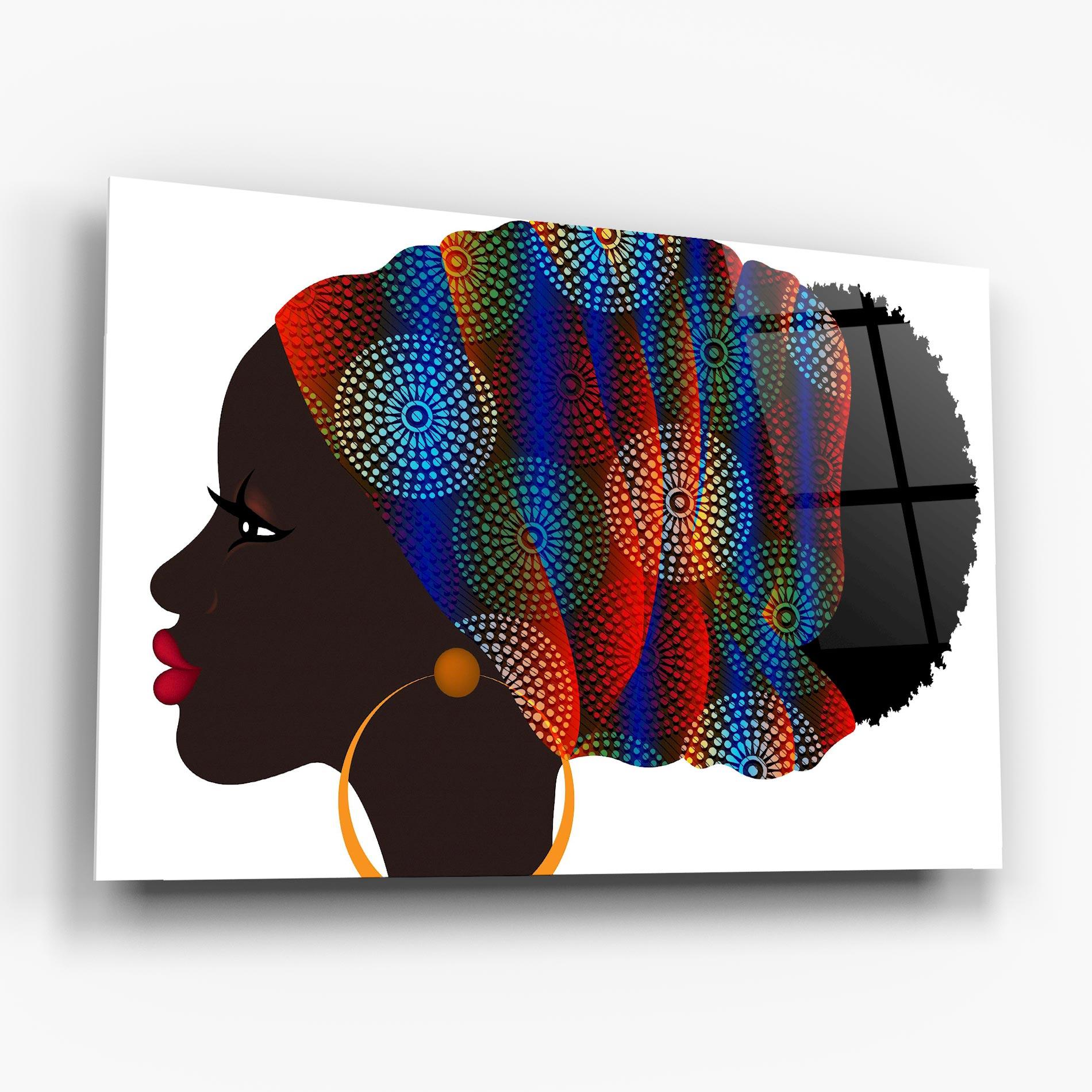 Üvegkép Afro Hairstyle mockup 6