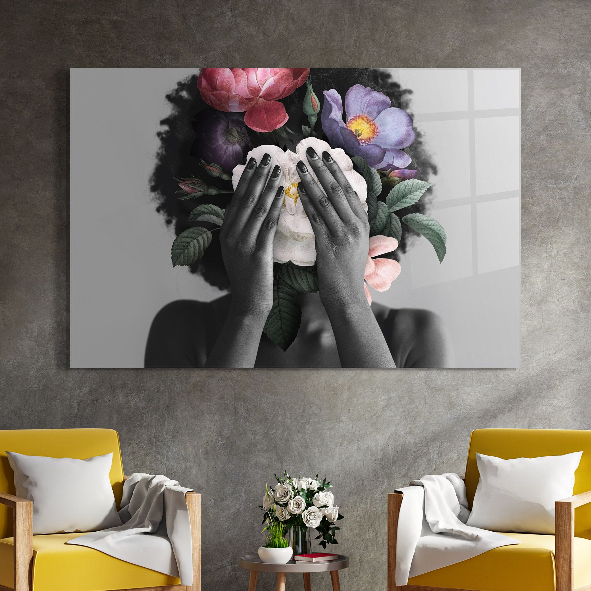 African Flowers Woman mockup 4