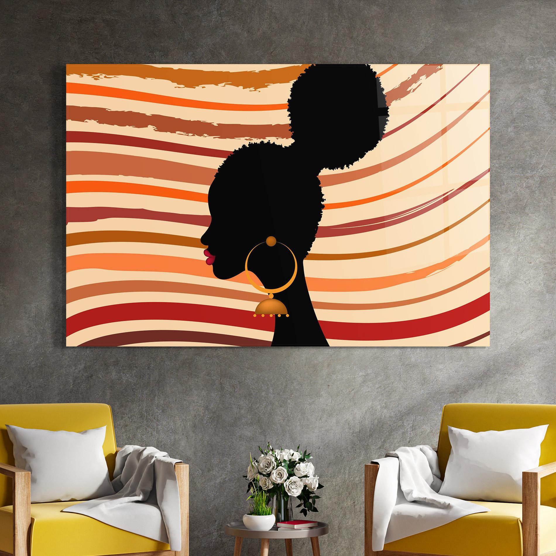 Üvegkép African Hairstyle mockup 4