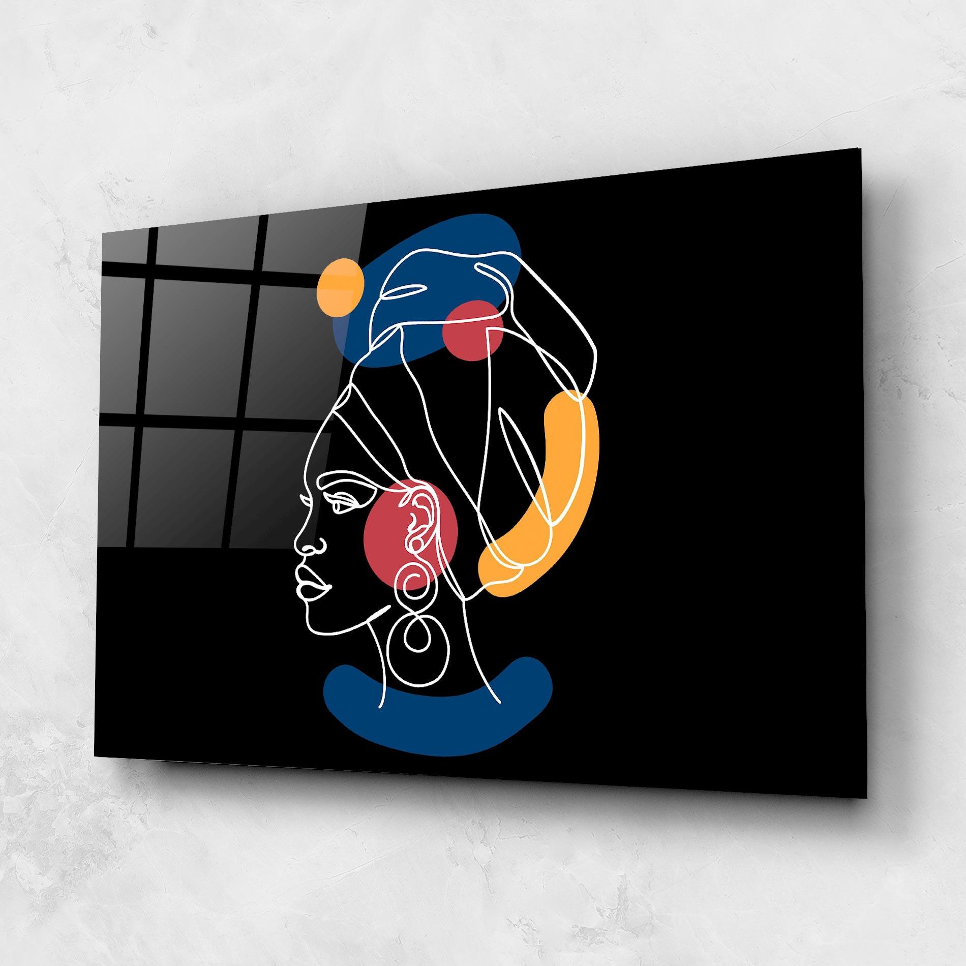 Üvegkép African Blue Yellow mockup 1