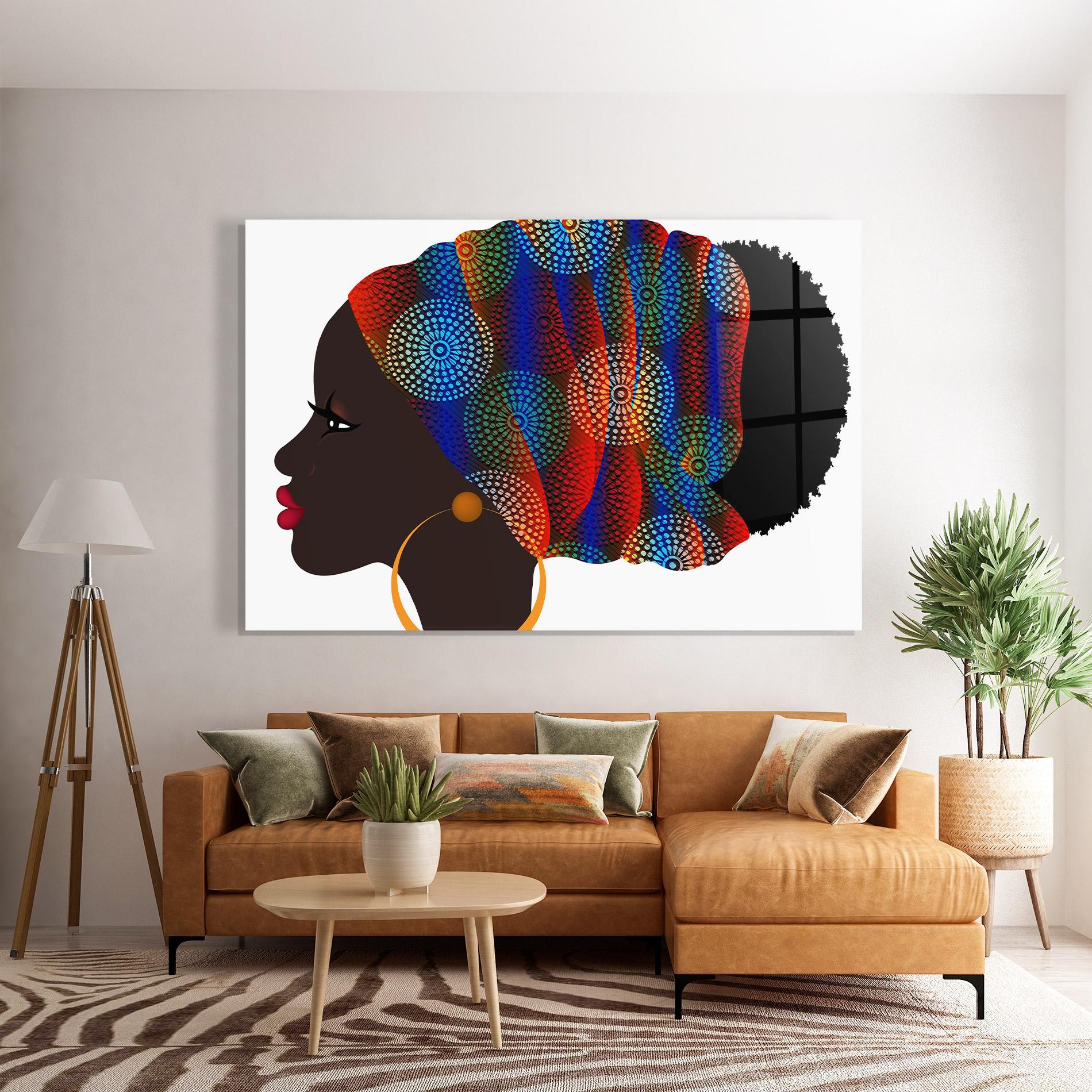 Üvegkép Afro Hairstyle mockup 7