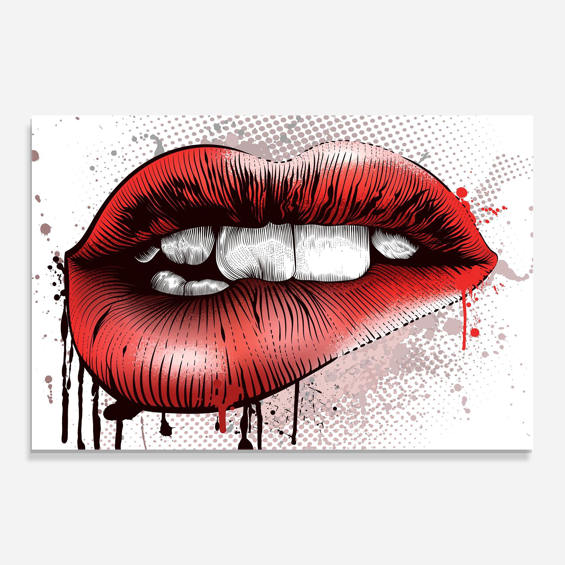 Üvegkép Lips Pop Artistic mockup 0