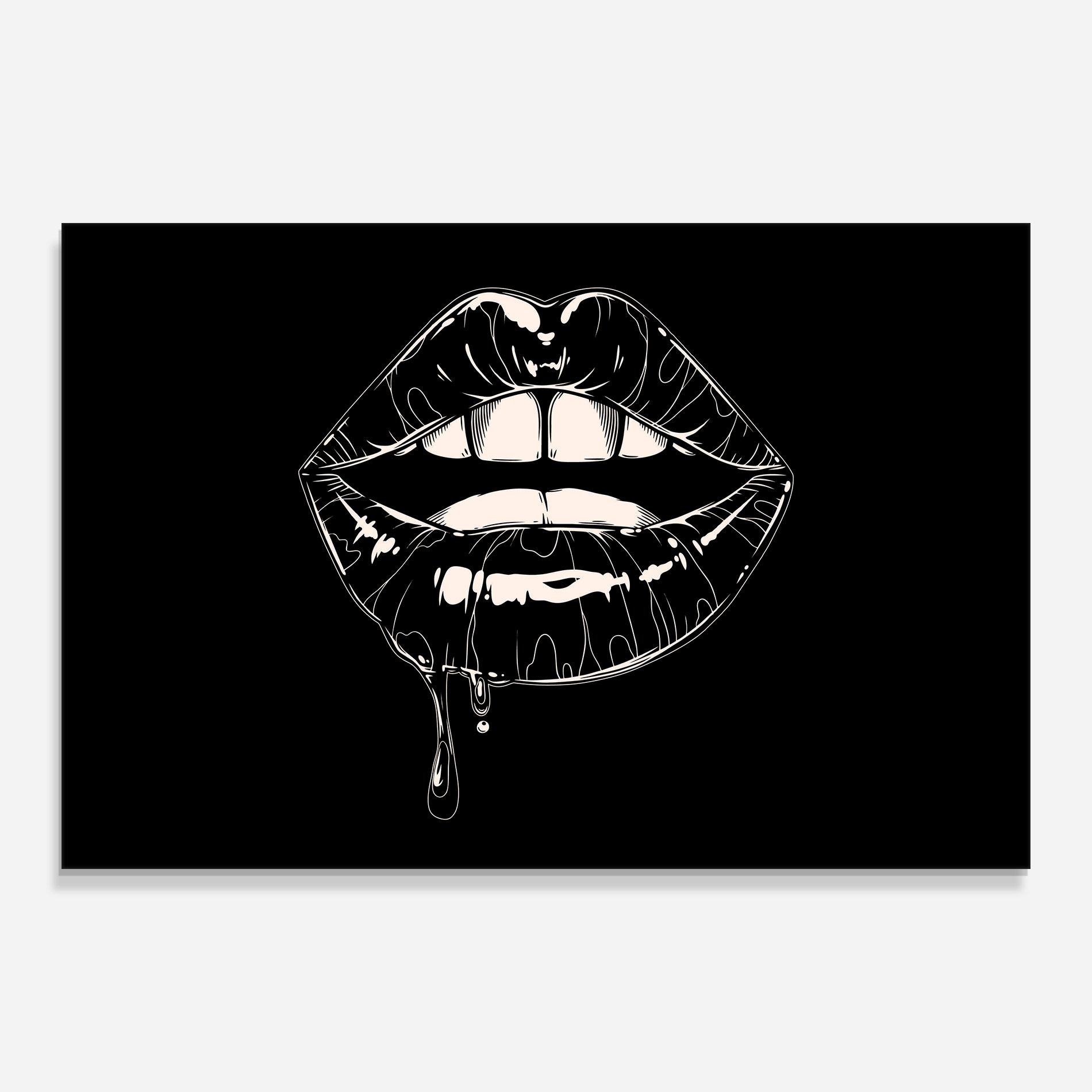 Open Lips On Black mockup 0