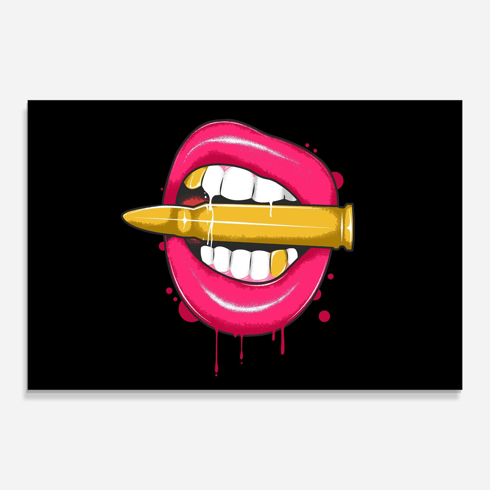 Üvegkép Pink Bullet Lips mockup 0