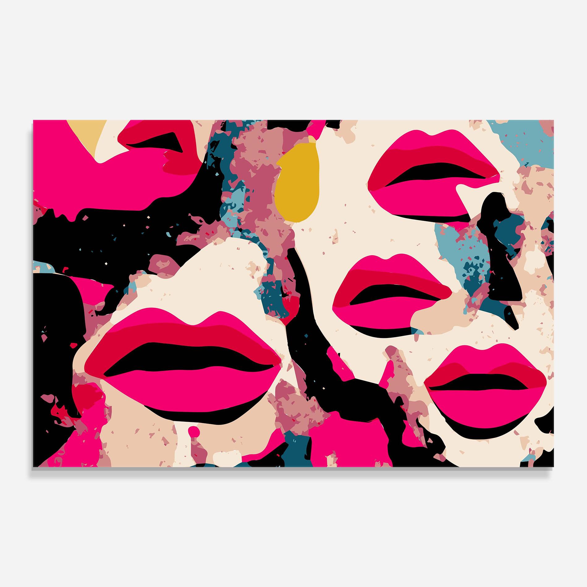 Üvegkép Pink Lips mockup 0