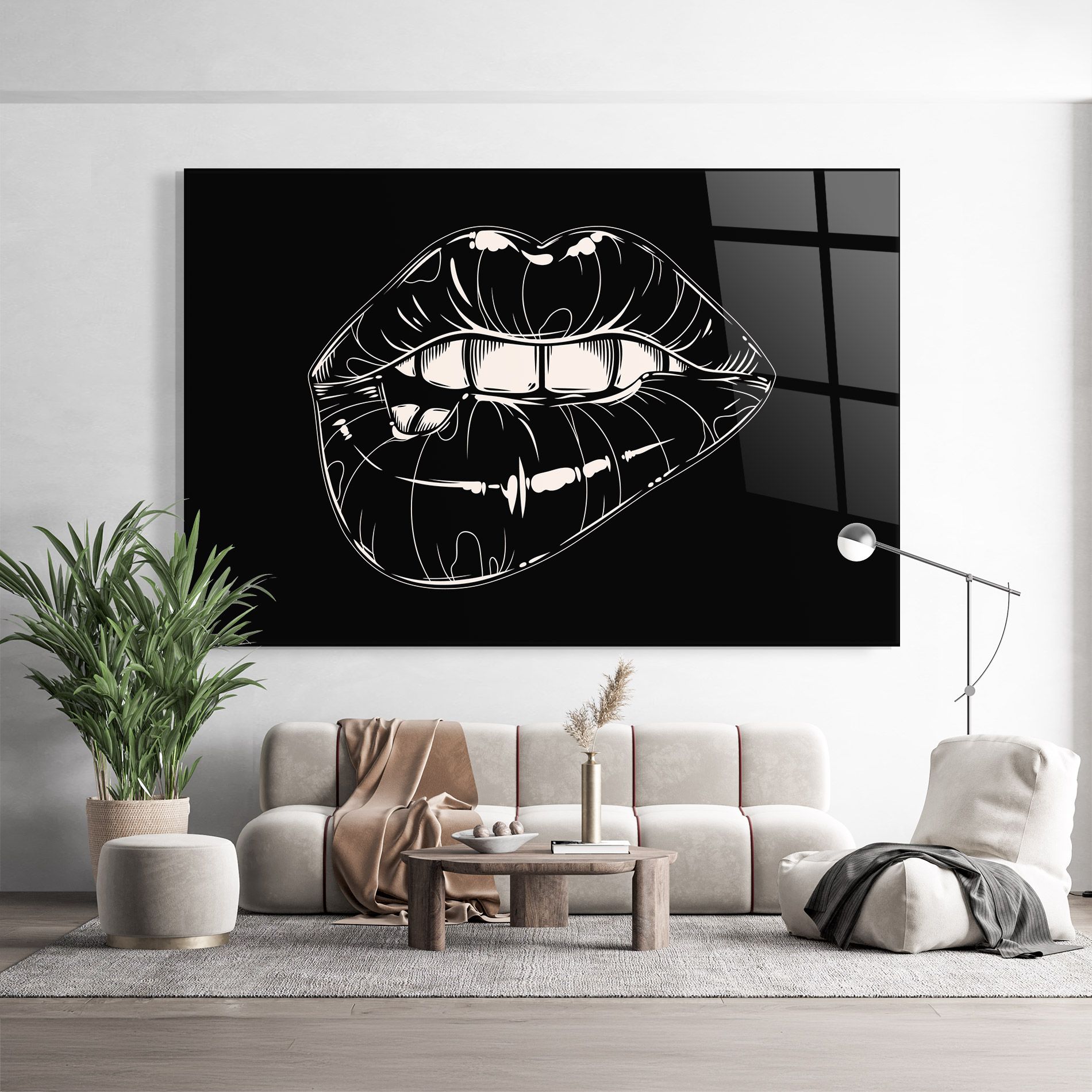 Lips On Black Art mockup 9