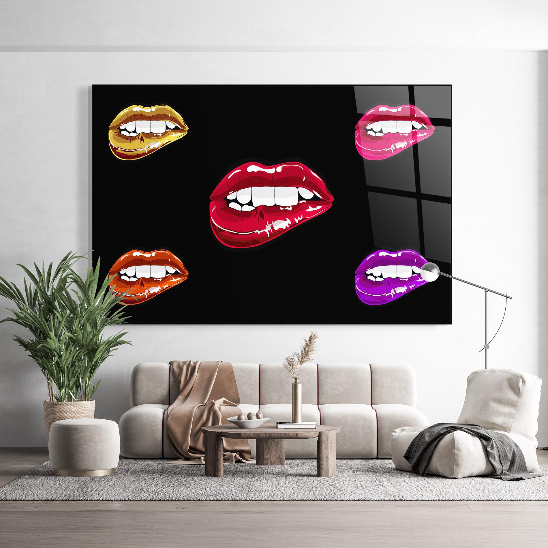Üvegkép Mix Color Lips mockup 9