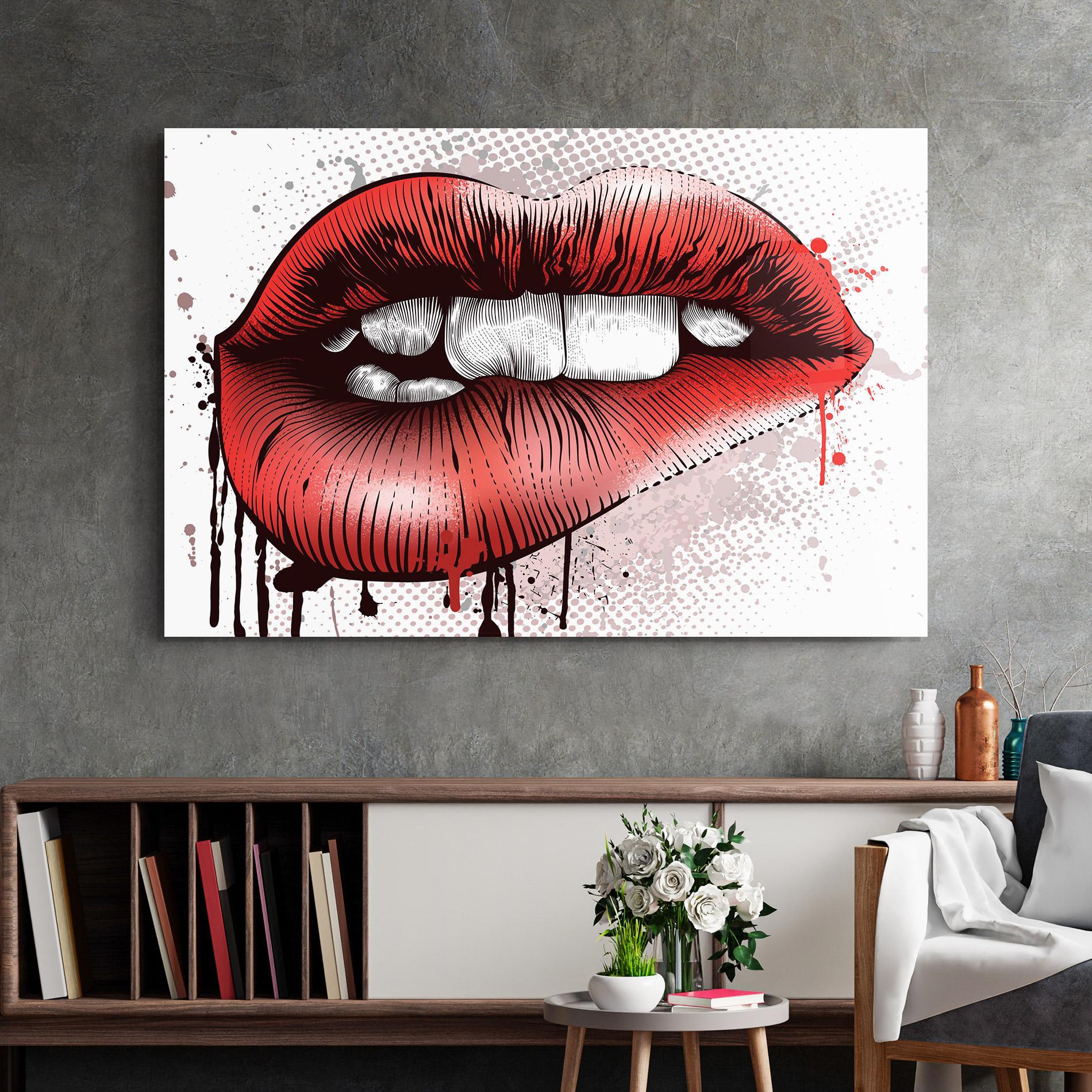 Üvegkép Lips Pop Artistic mockup 2