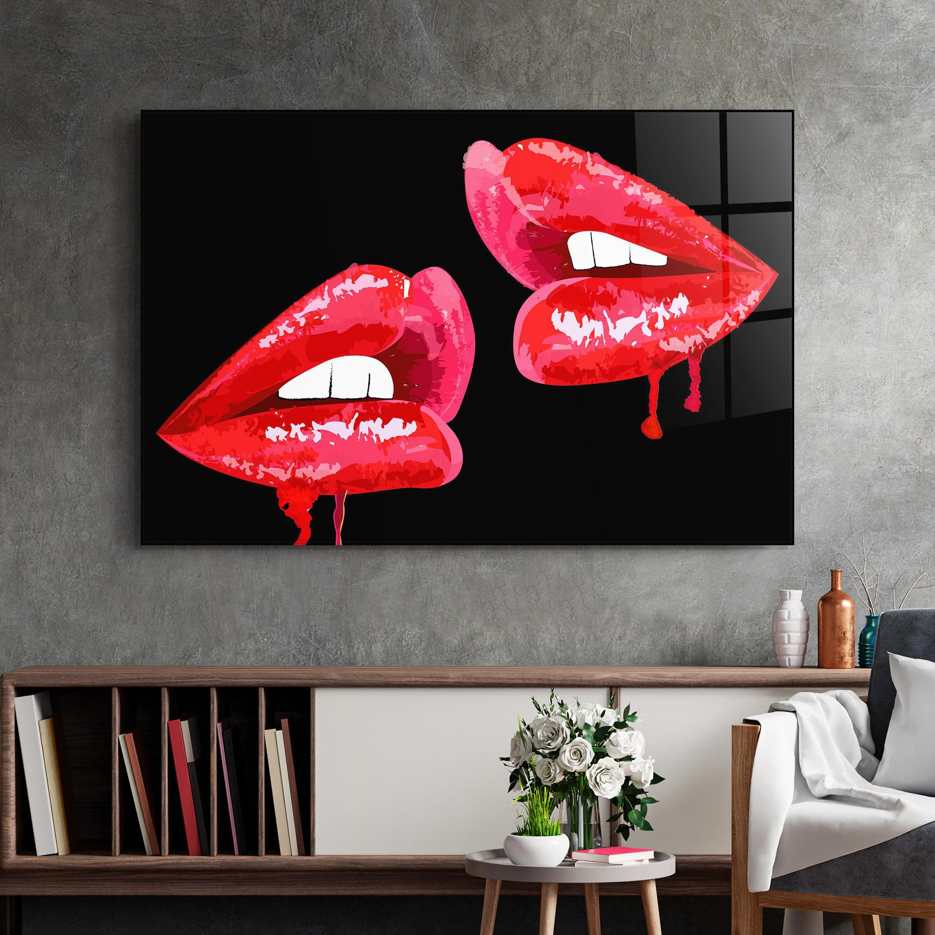 Üvegkép Lips Talking mockup 2