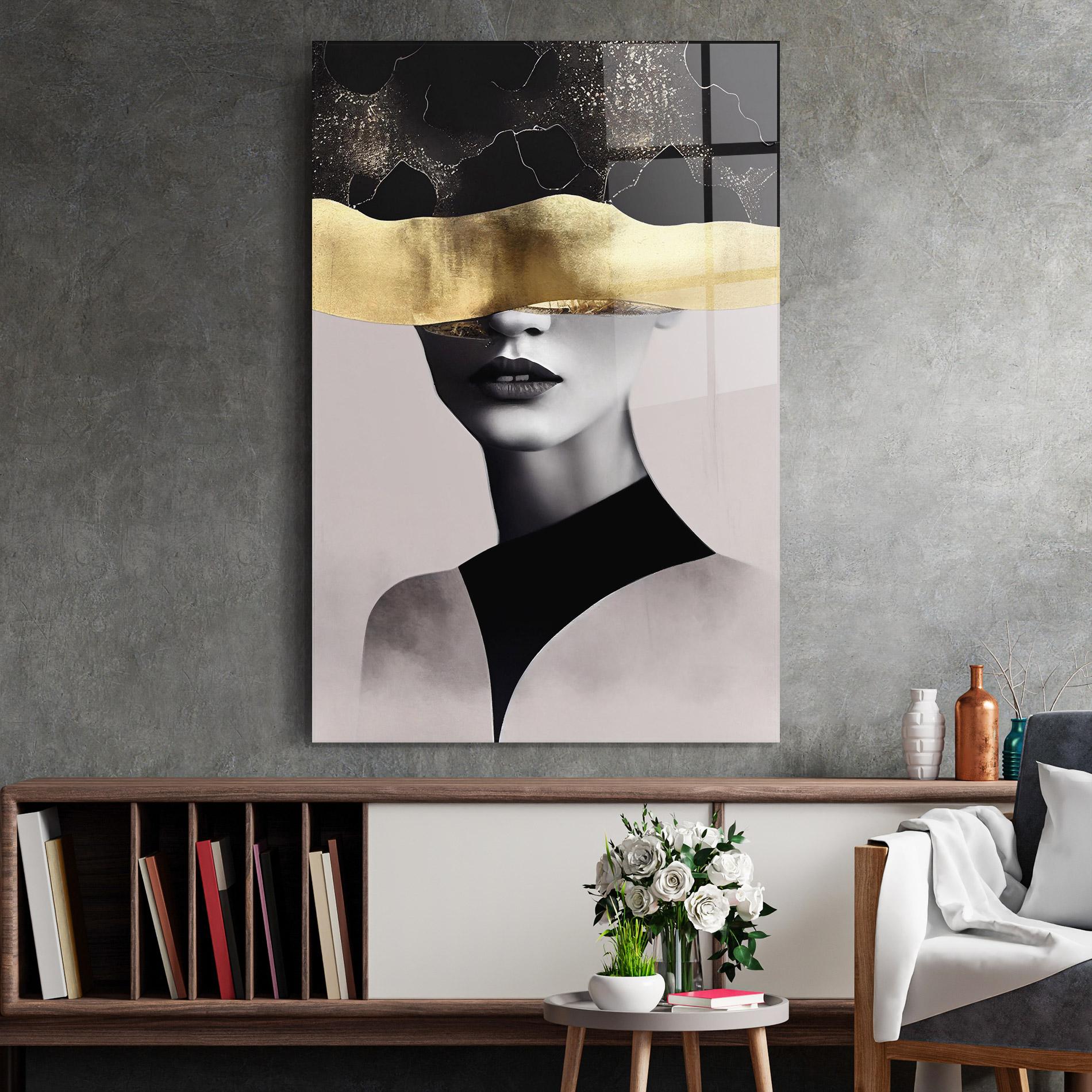 Üvegkép Grey Lips mockup 2