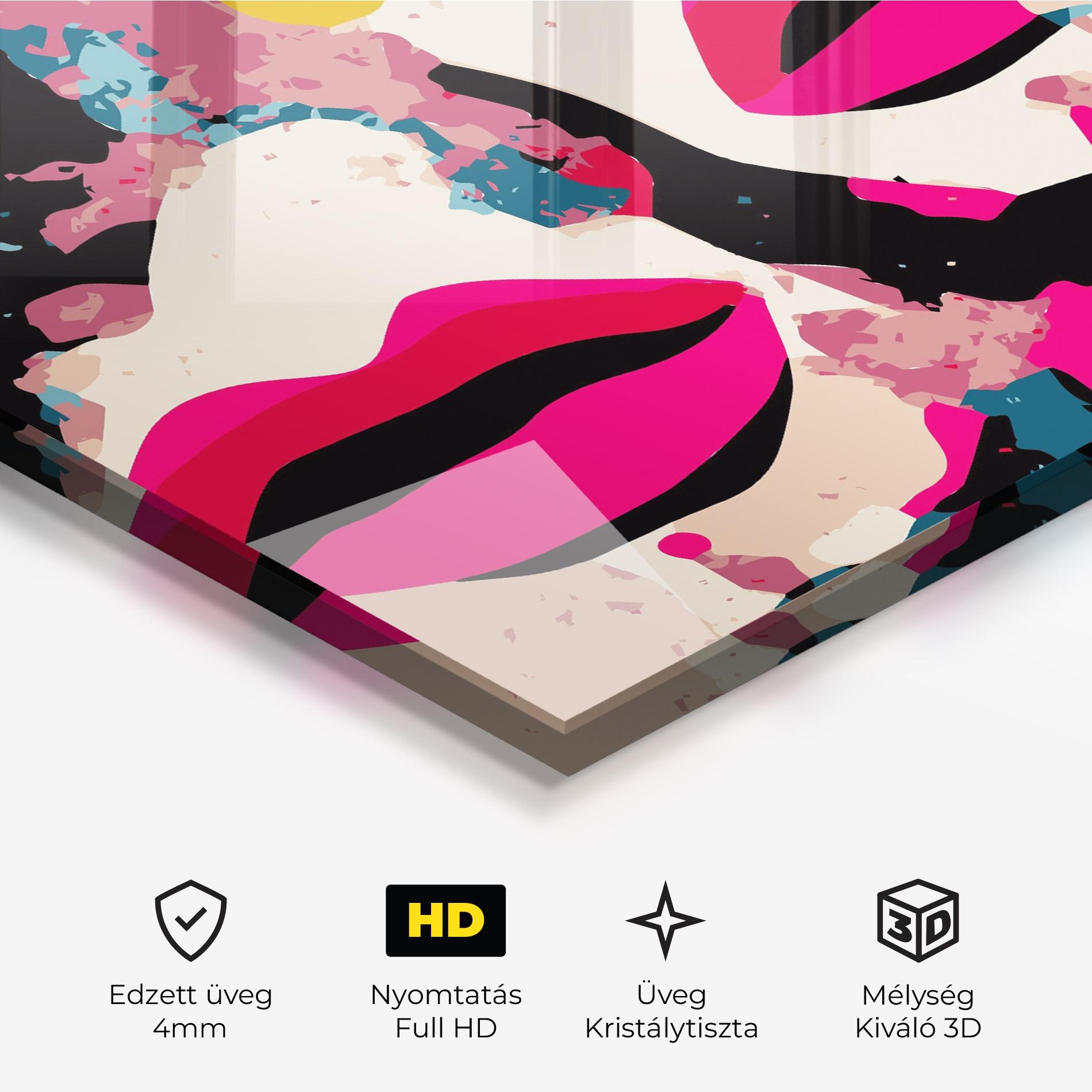 Üvegkép Pink Lips mockup 3