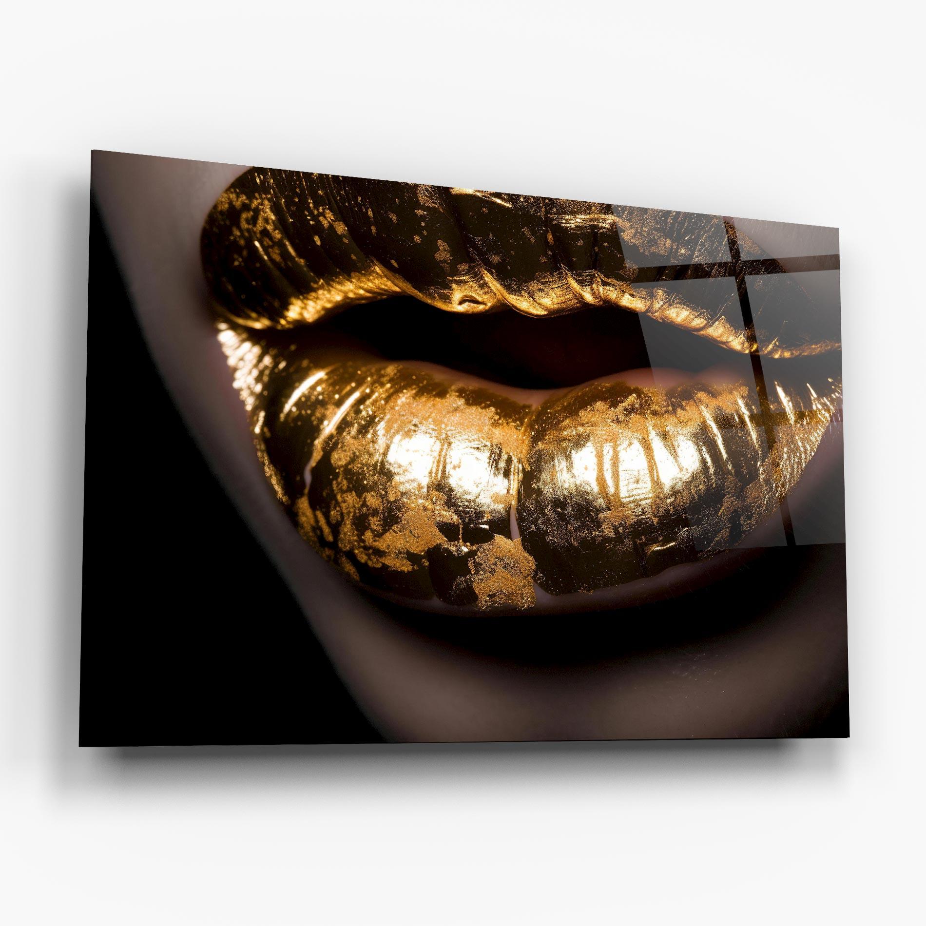 Üvegkép Big Gold Lips mockup 6