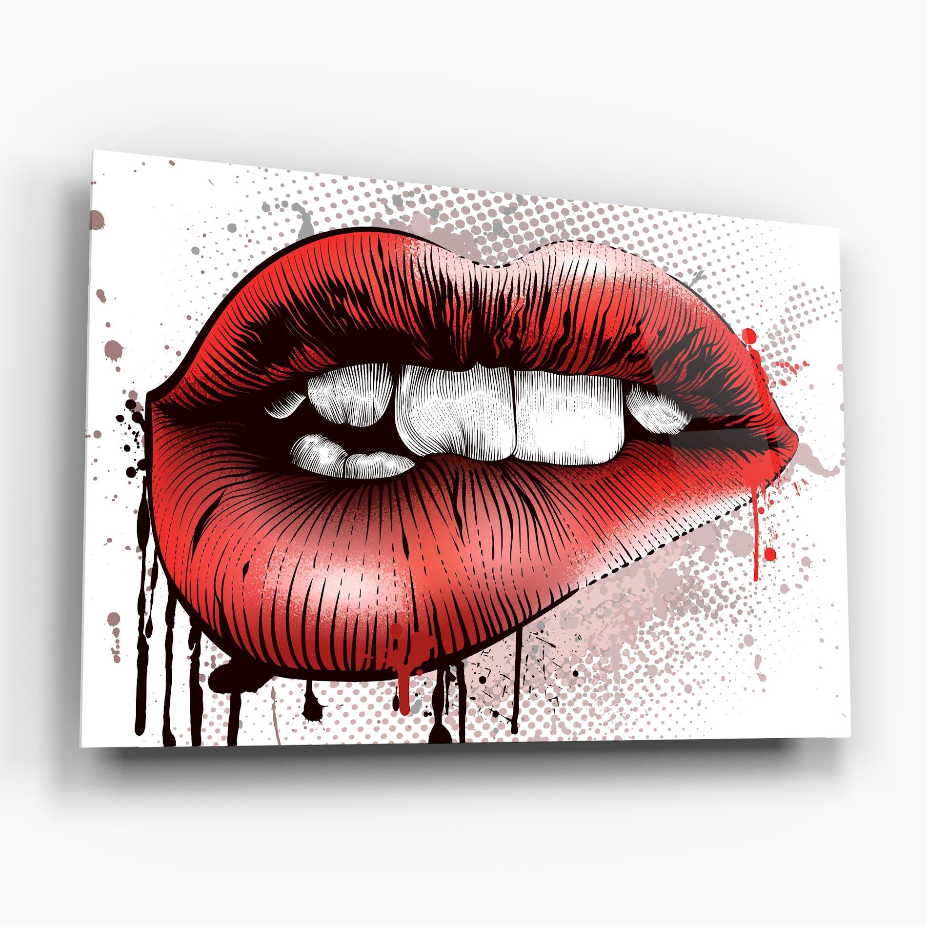 Üvegkép Lips Pop Artistic mockup 6