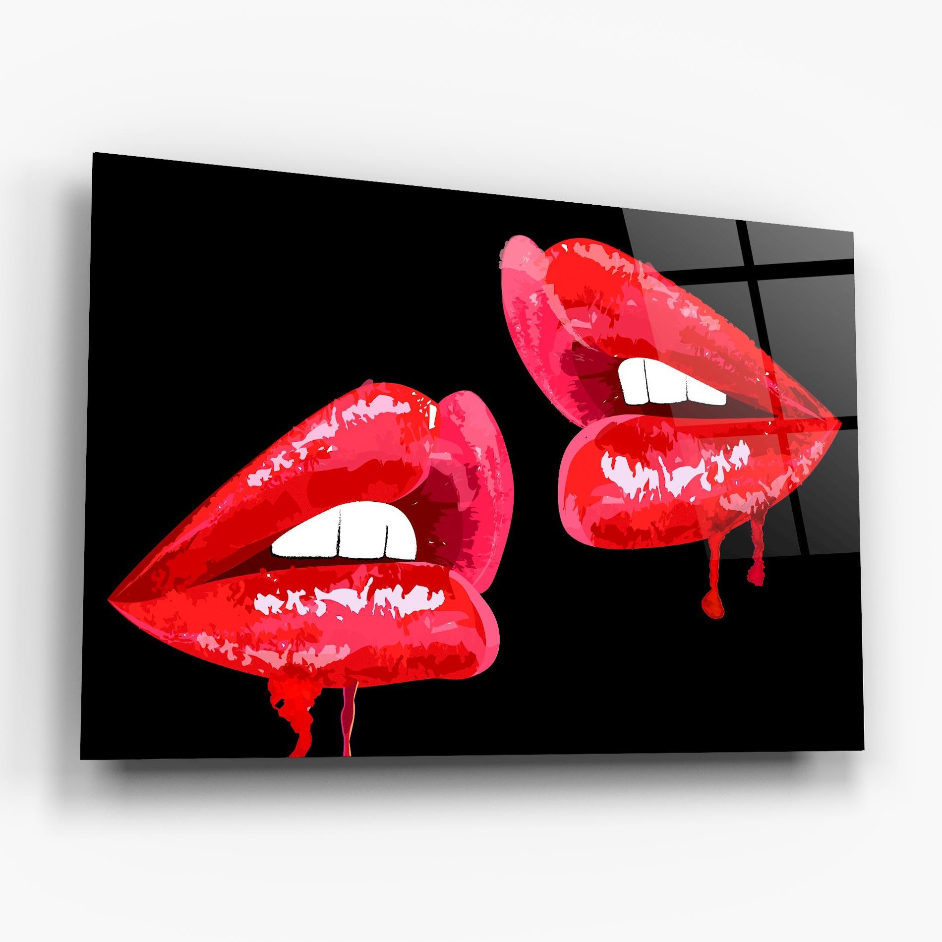 Üvegkép Lips Talking mockup 6