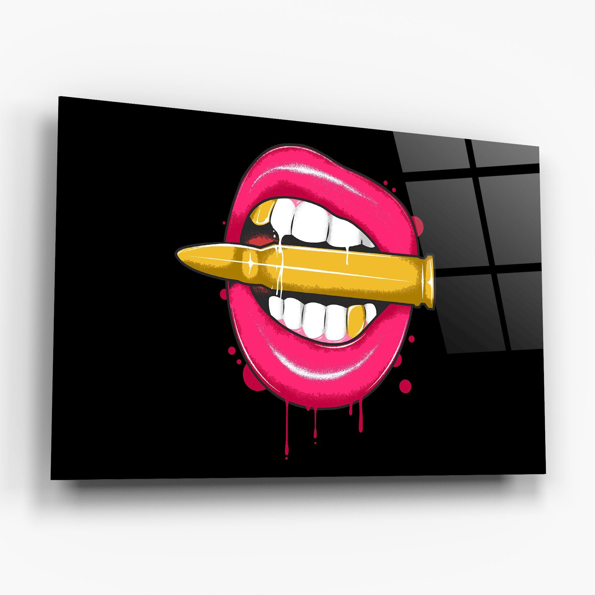 Üvegkép Pink Bullet Lips mockup 6