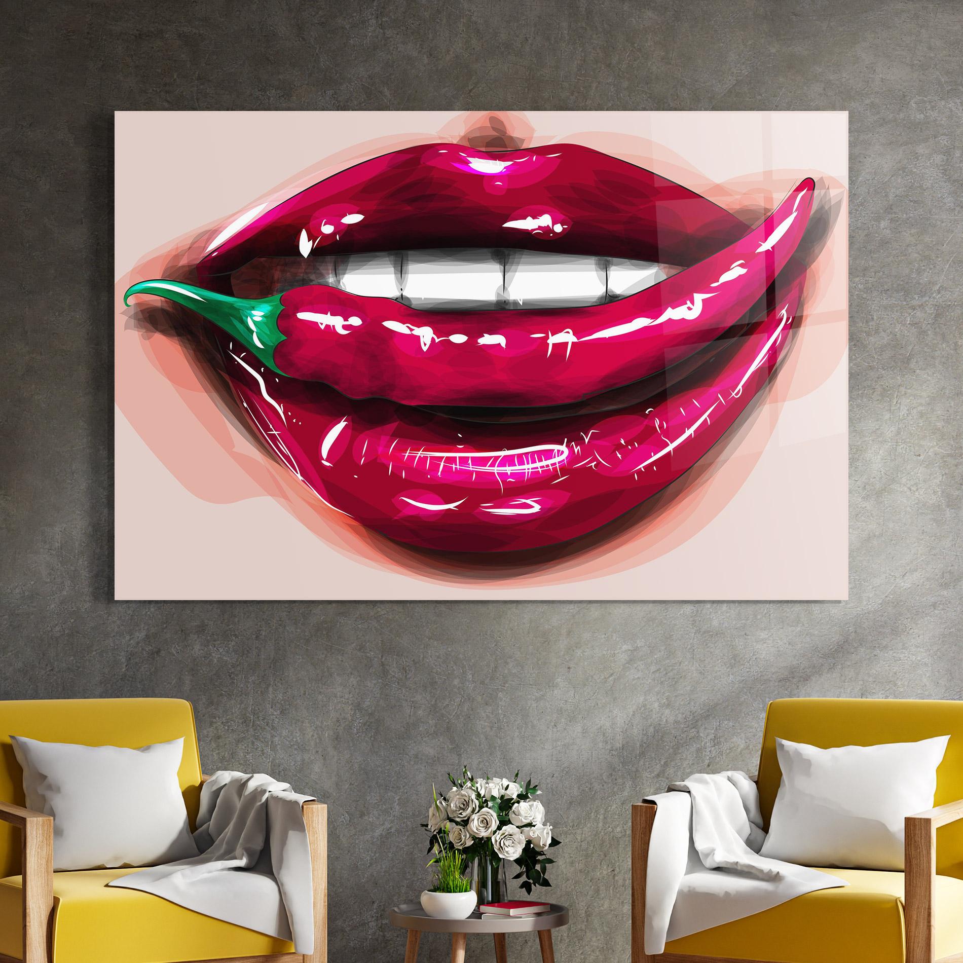 Üvegkép Chilli Lips mockup 4