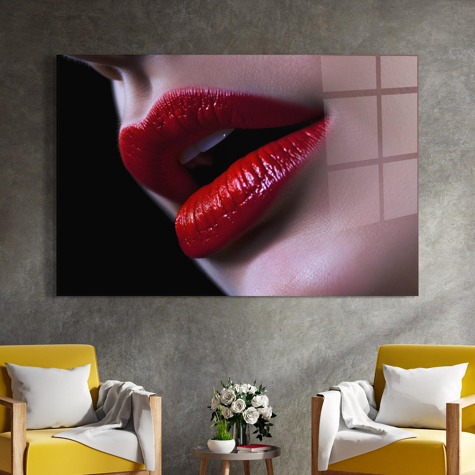 Üvegkép Close Up Woman mockup 4