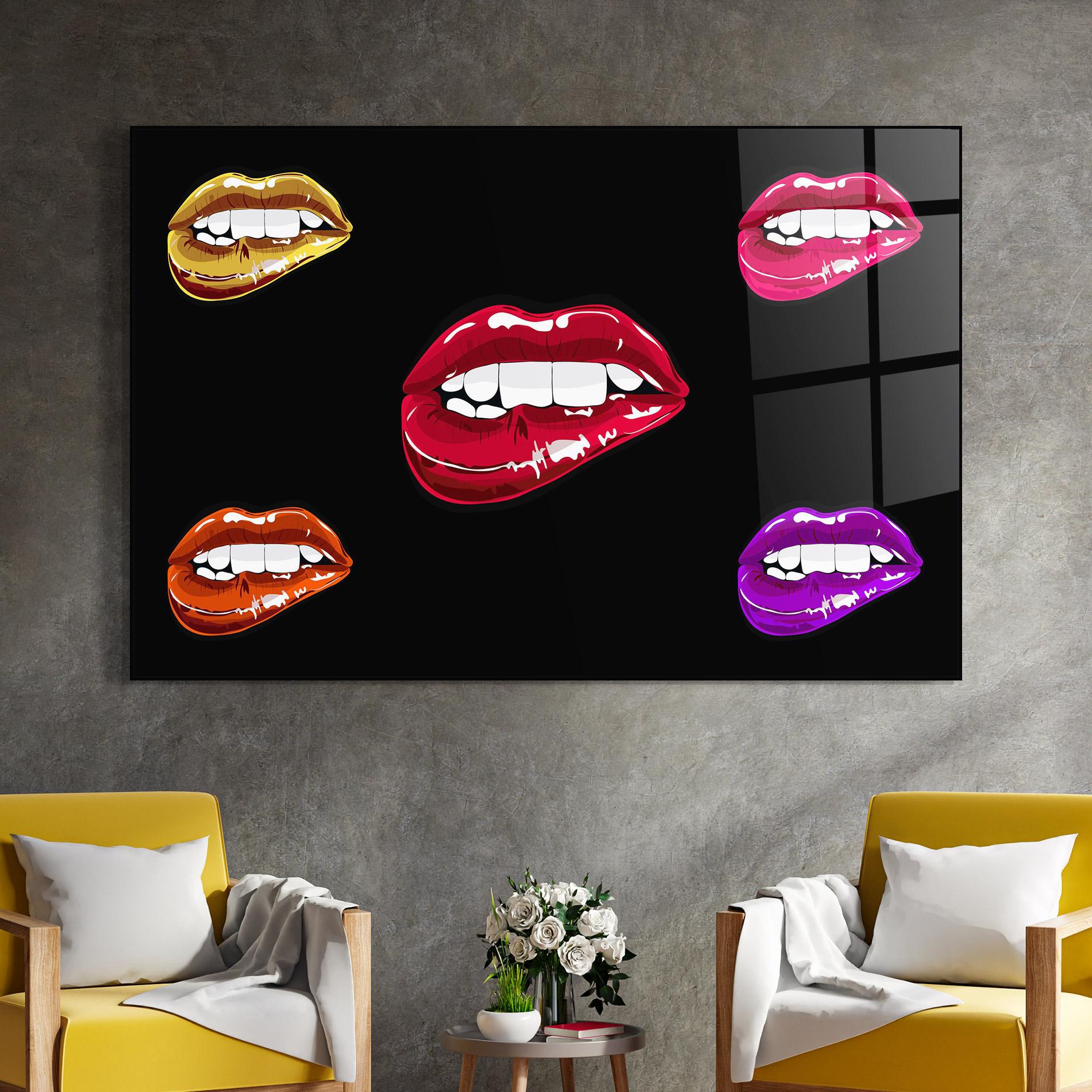 Üvegkép Mix Color Lips mockup 4