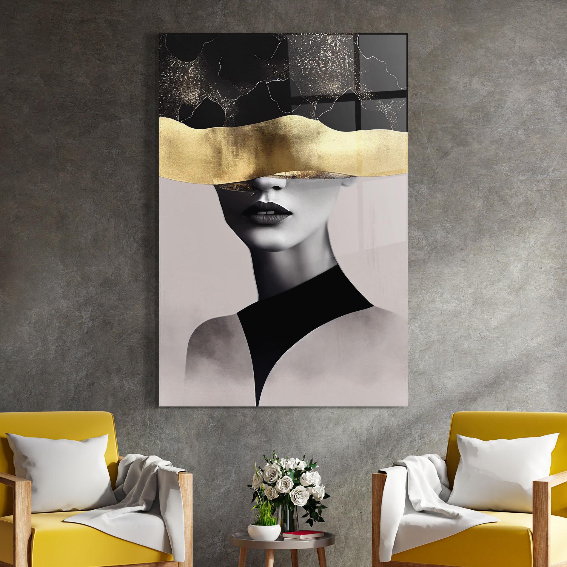 Üvegkép Grey Lips mockup 4