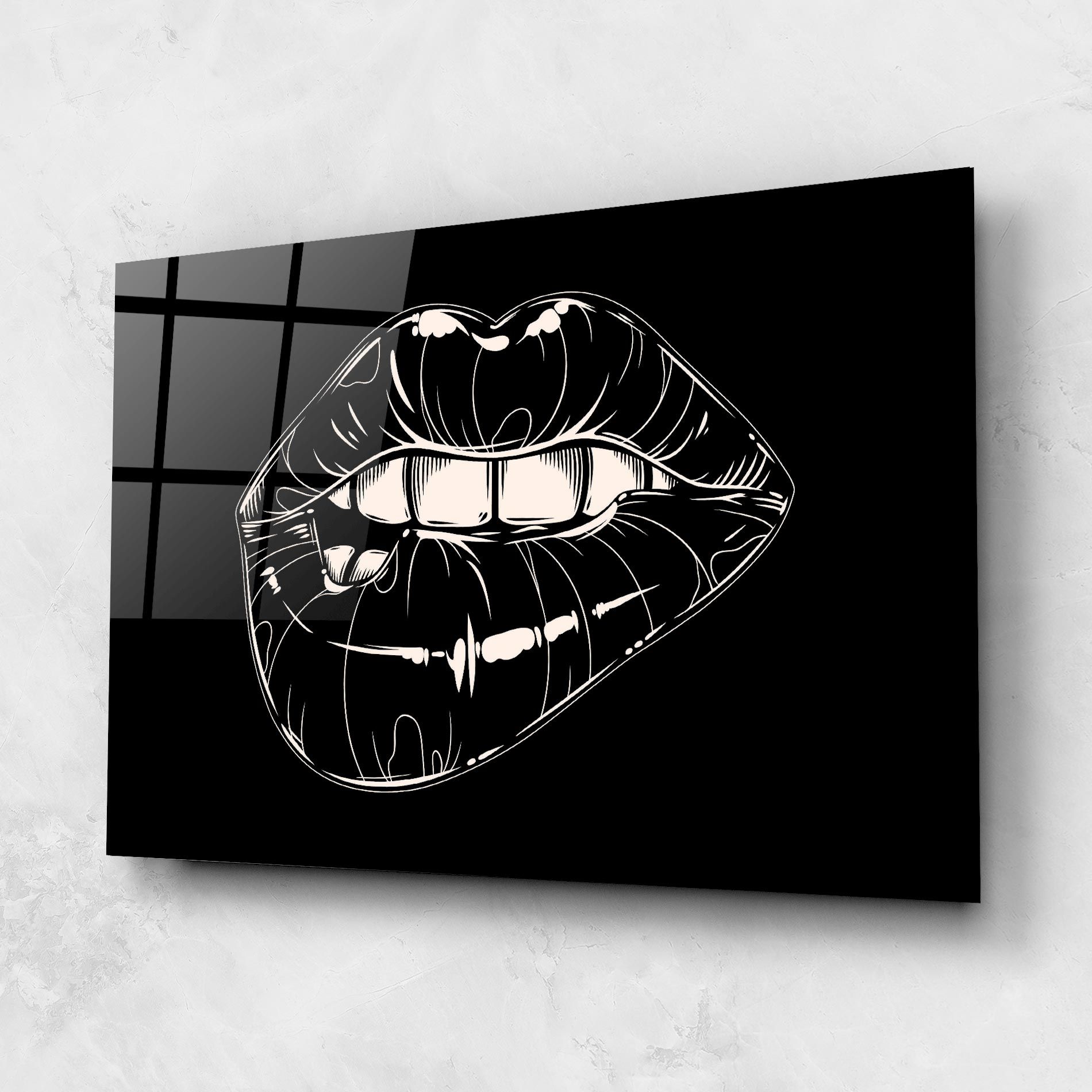 Lips On Black Art mockup 1