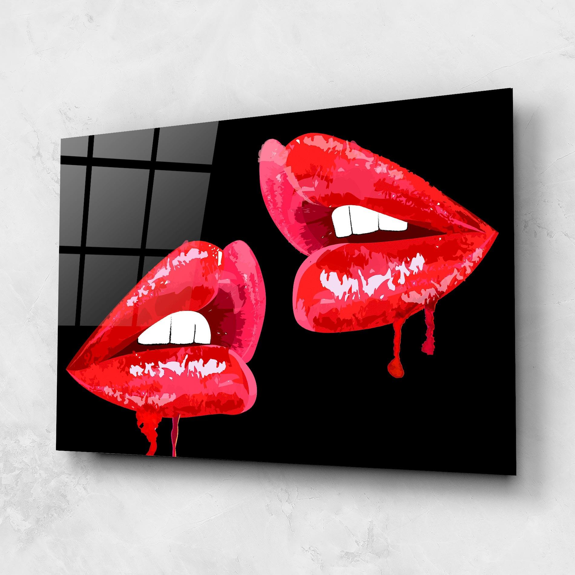 Üvegkép Lips Talking mockup 1