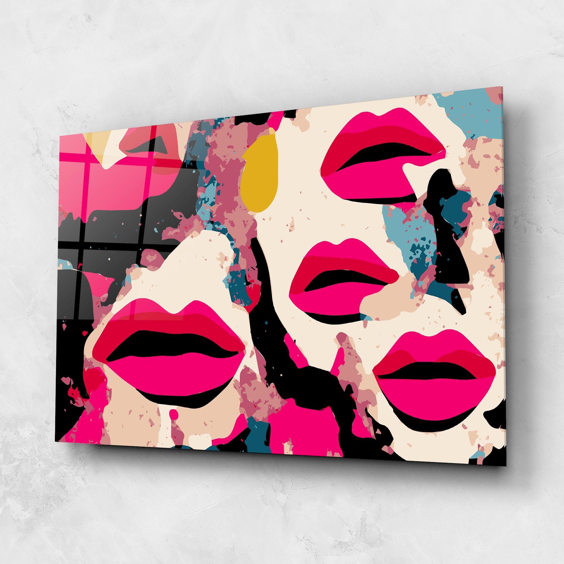 Üvegkép Pink Lips mockup 1