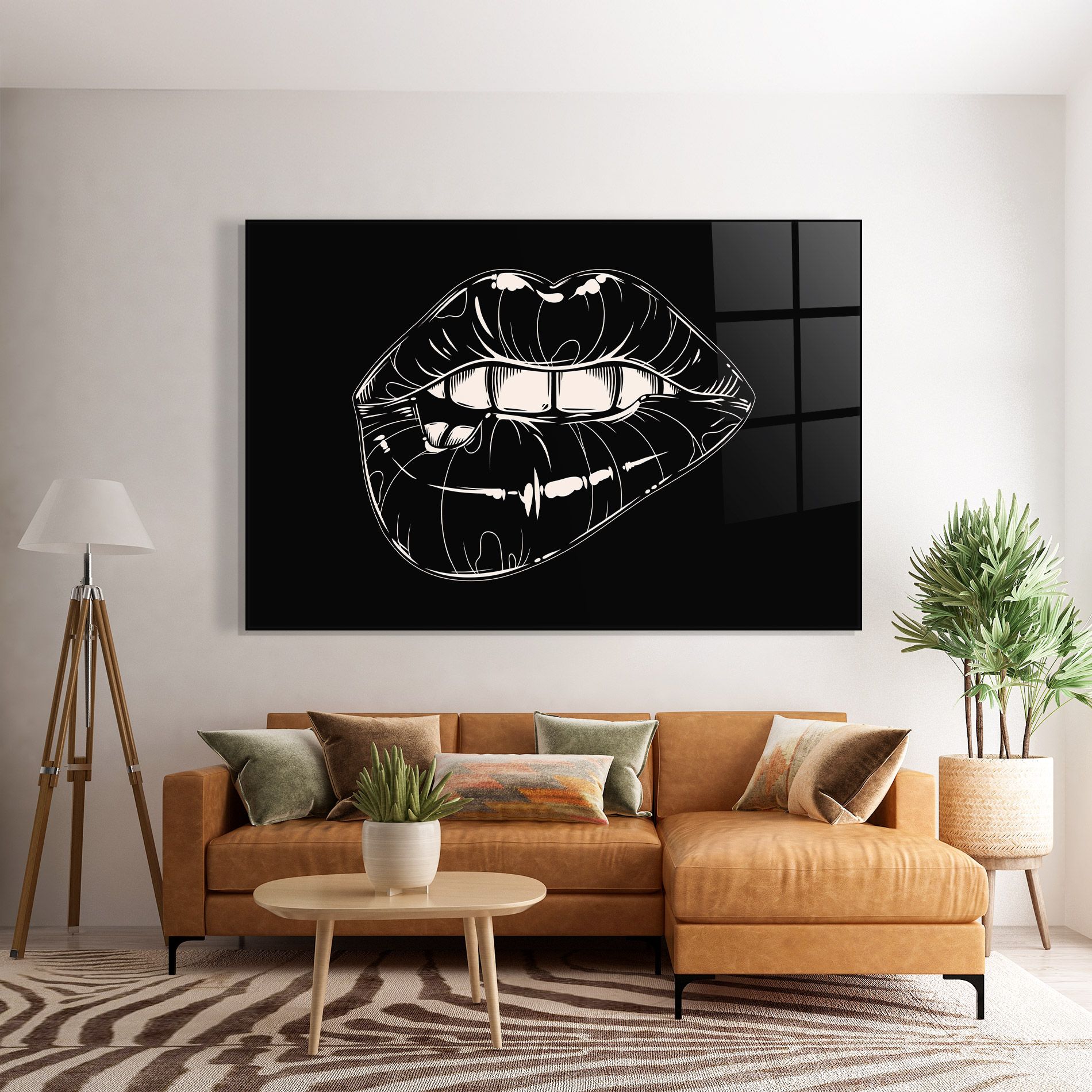 Lips On Black Art mockup 7