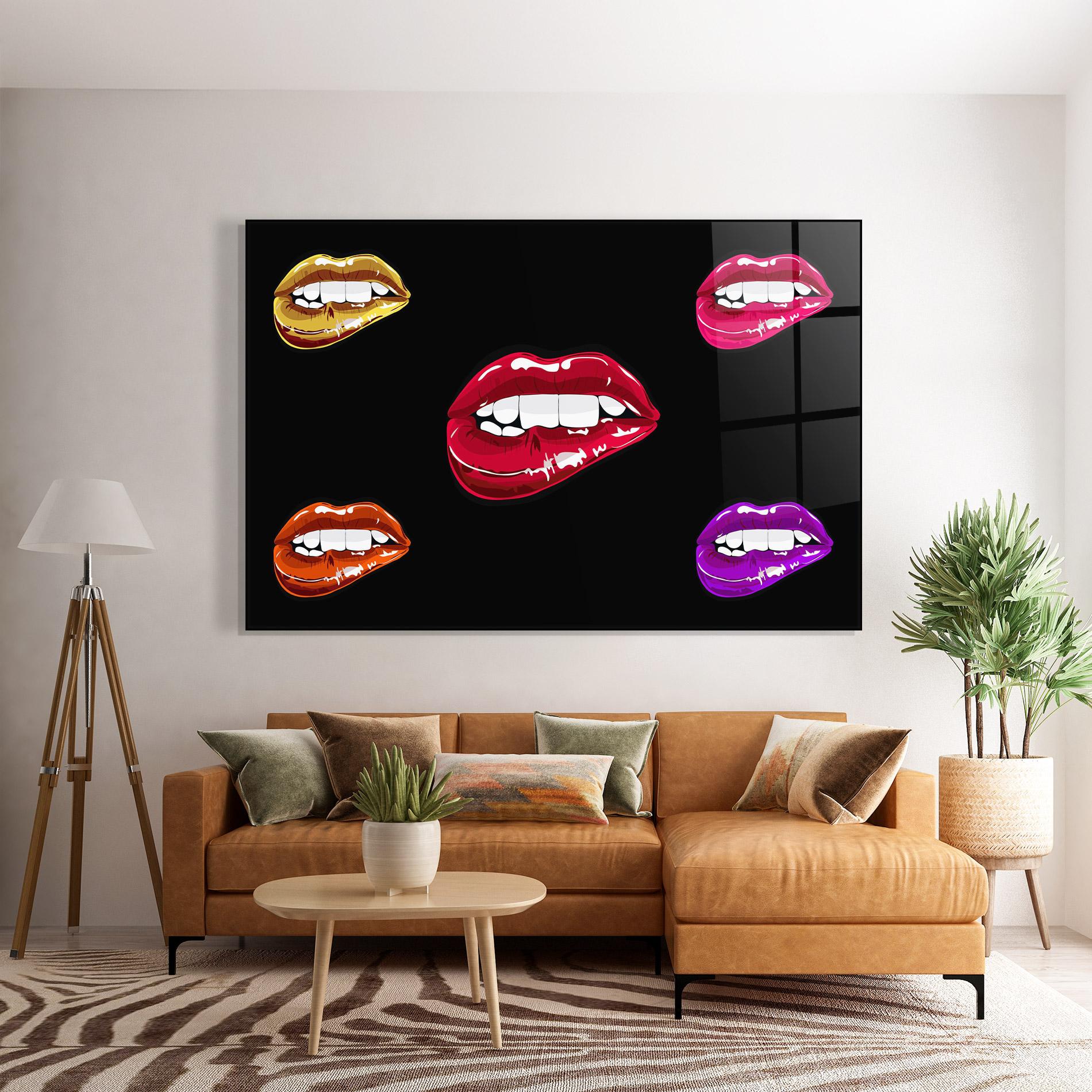Üvegkép Mix Color Lips mockup 7
