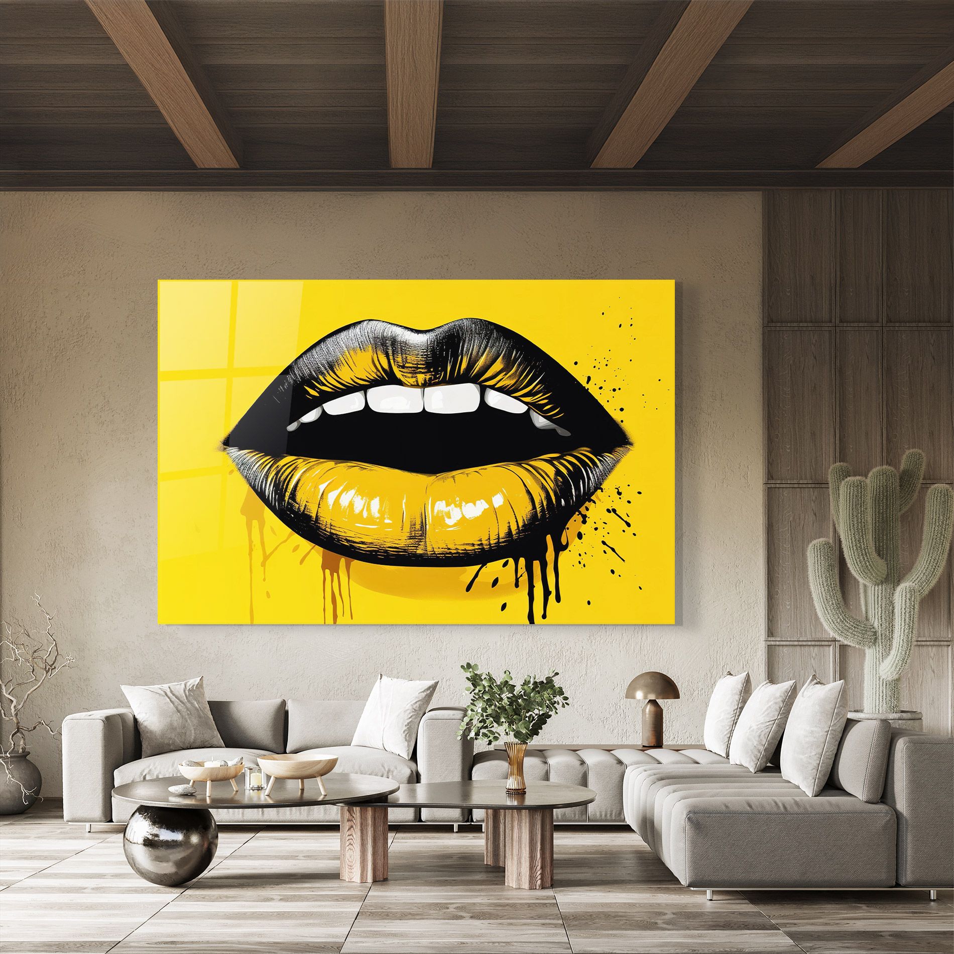 Black Yellow Lips mockup 8