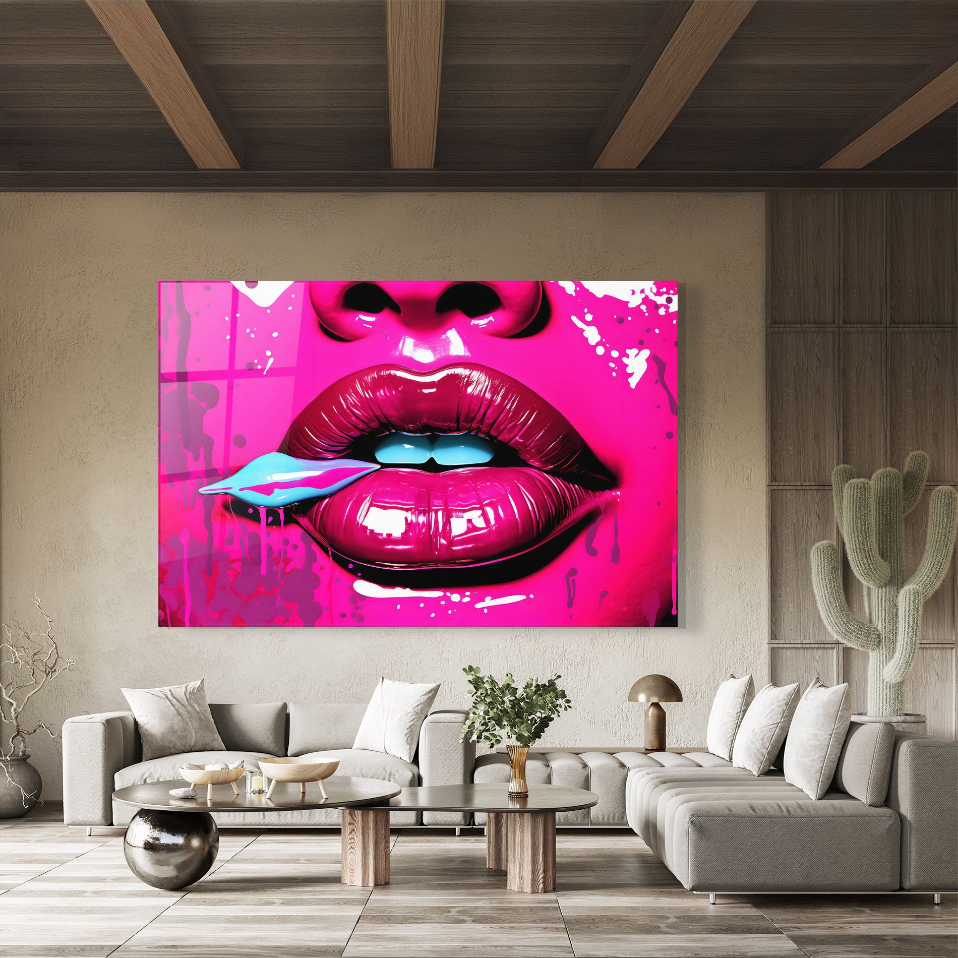 Dark Pink Lips Art mockup 8