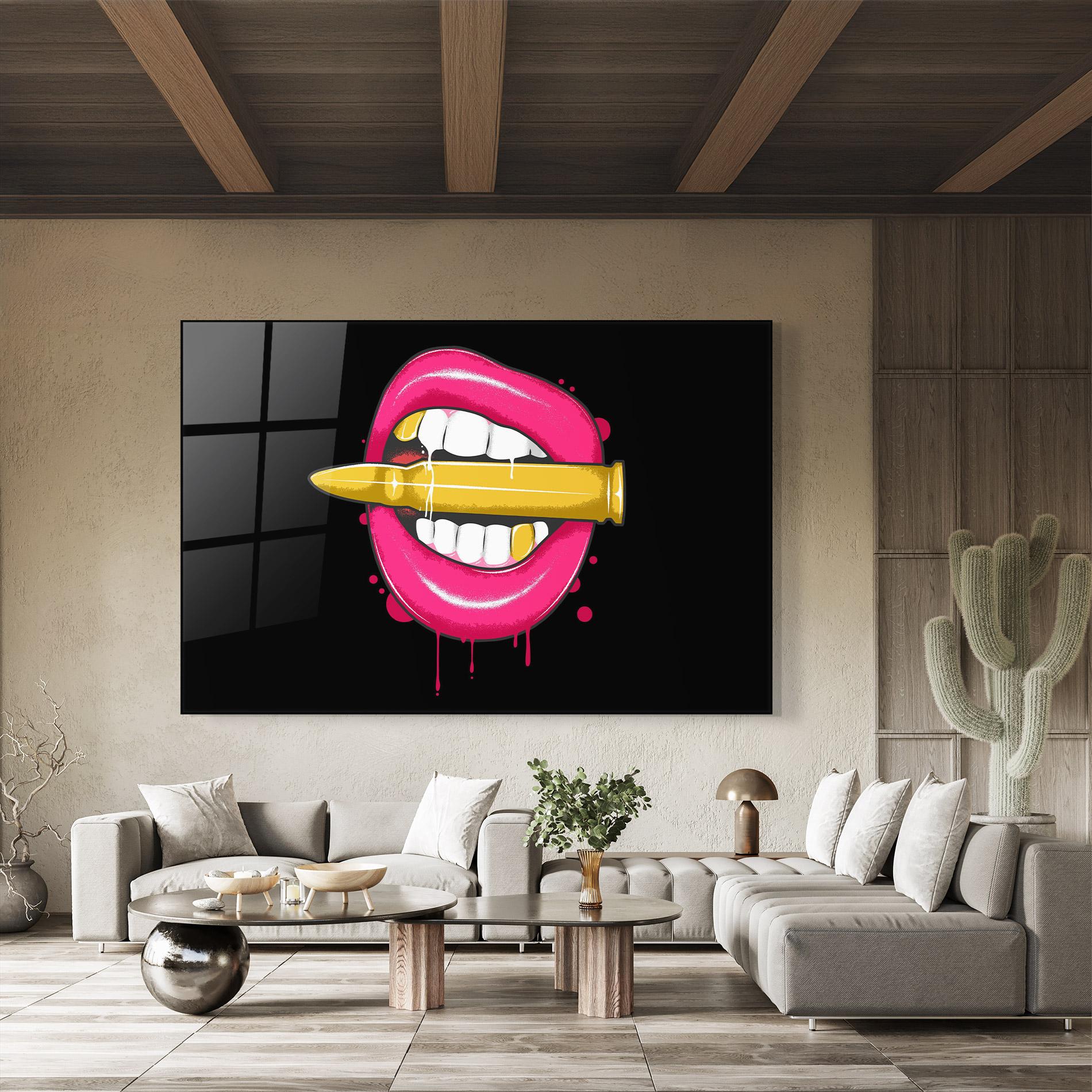 Üvegkép Pink Bullet Lips mockup 8