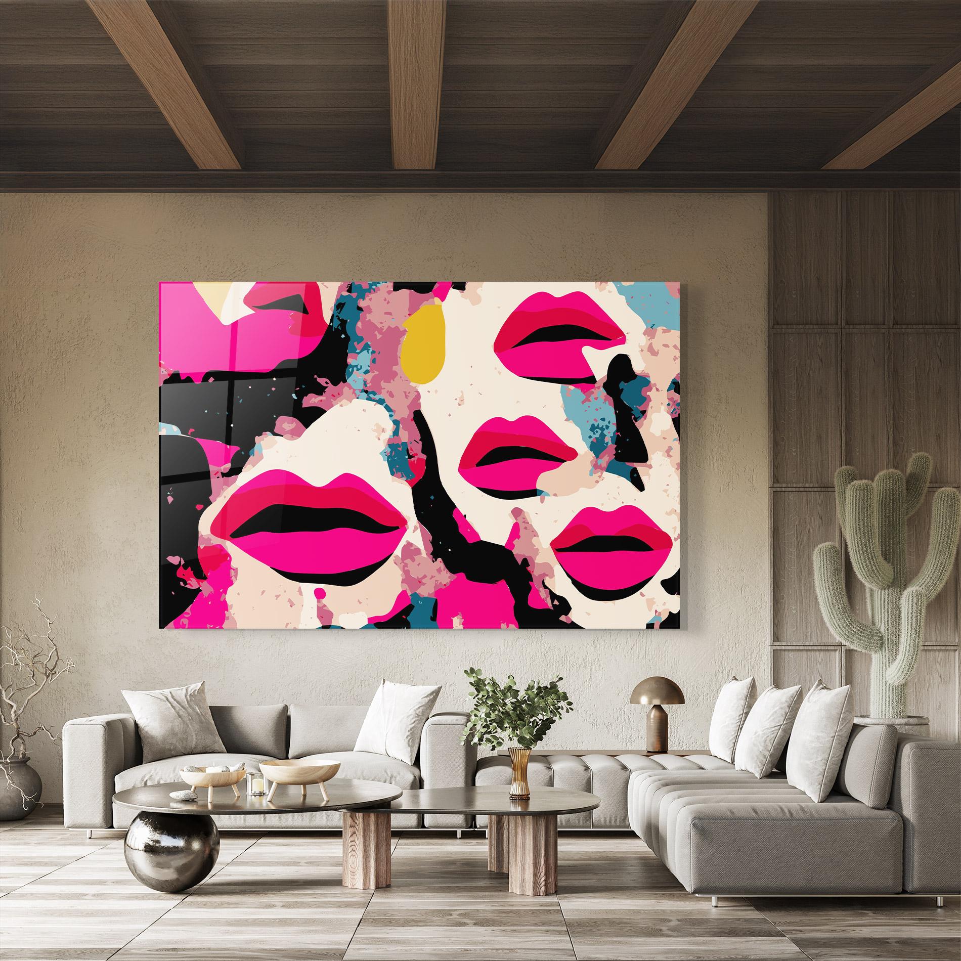 Üvegkép Pink Lips mockup 8