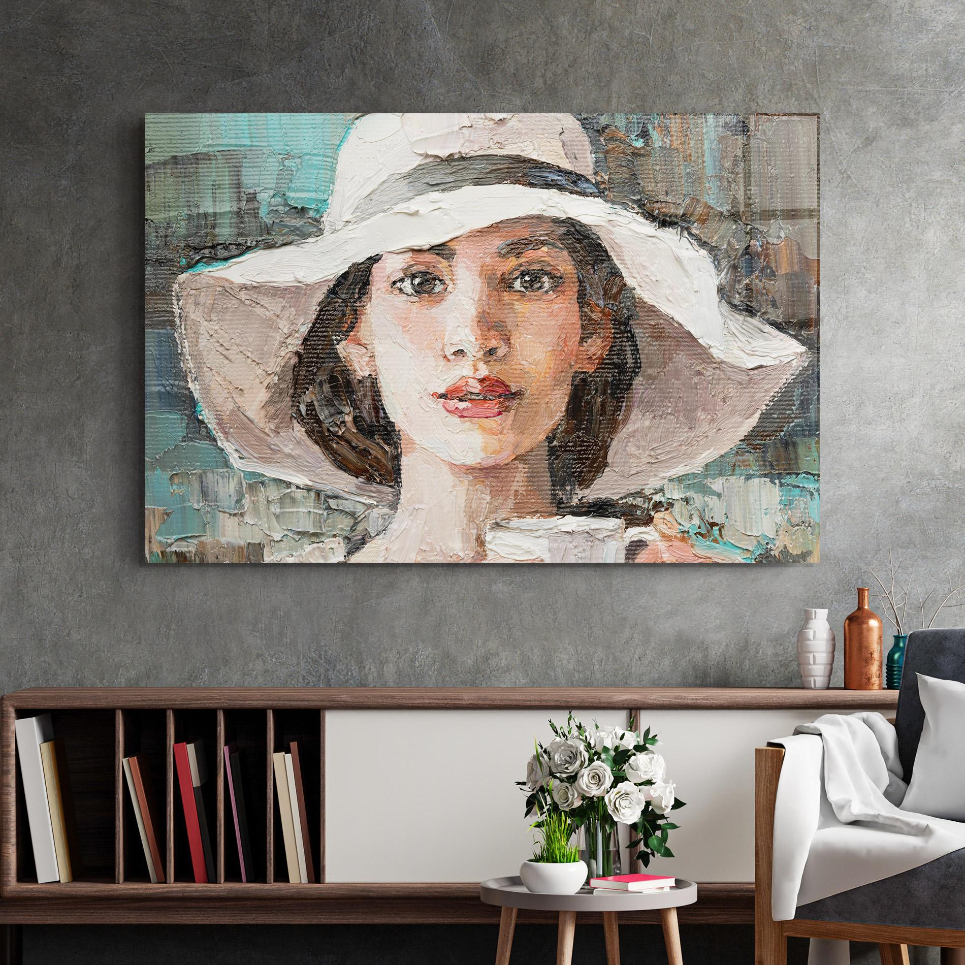 Üvegkép White Lady mockup 2